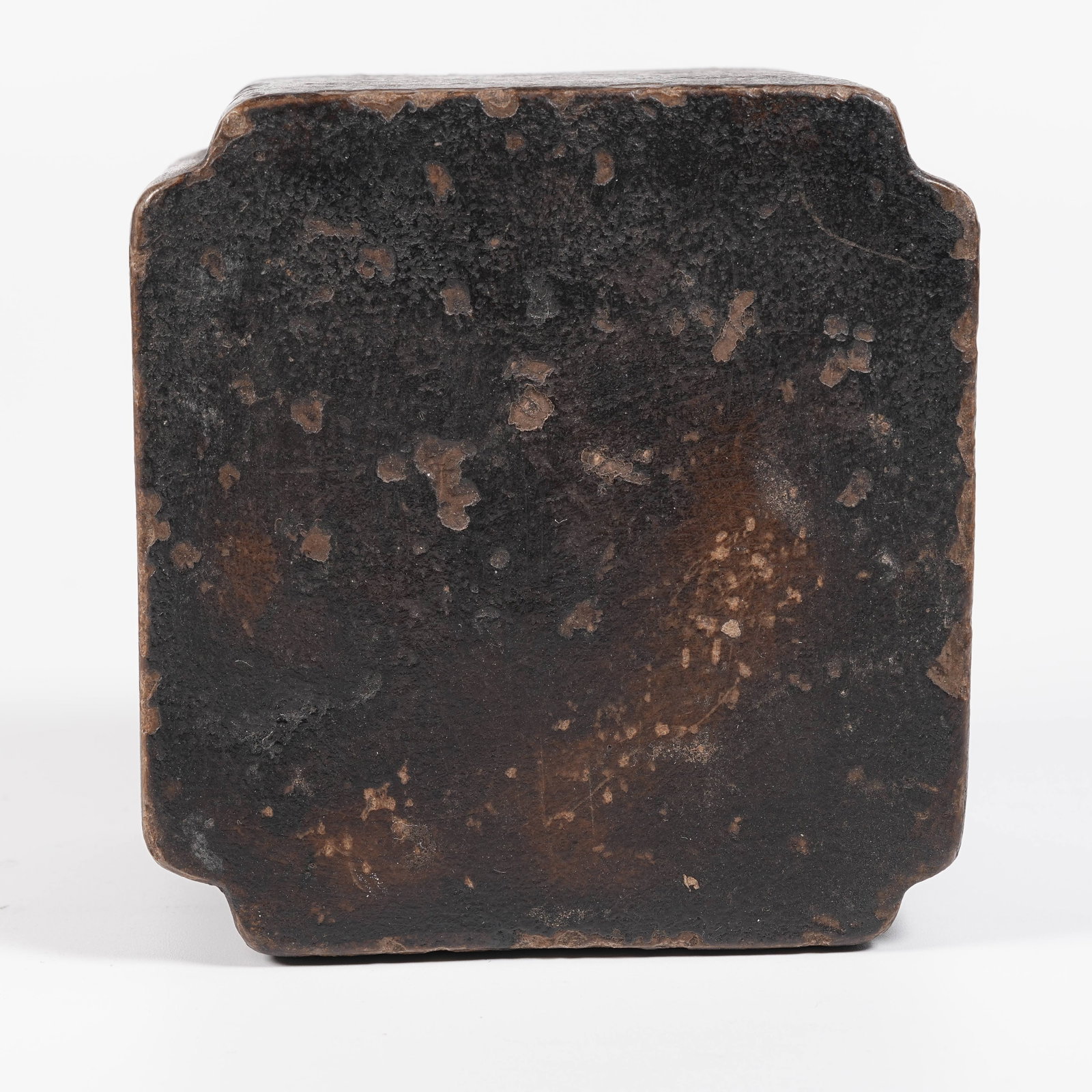 A SQUARE BLUESTONE ANGLED WATER VESSEL - 9