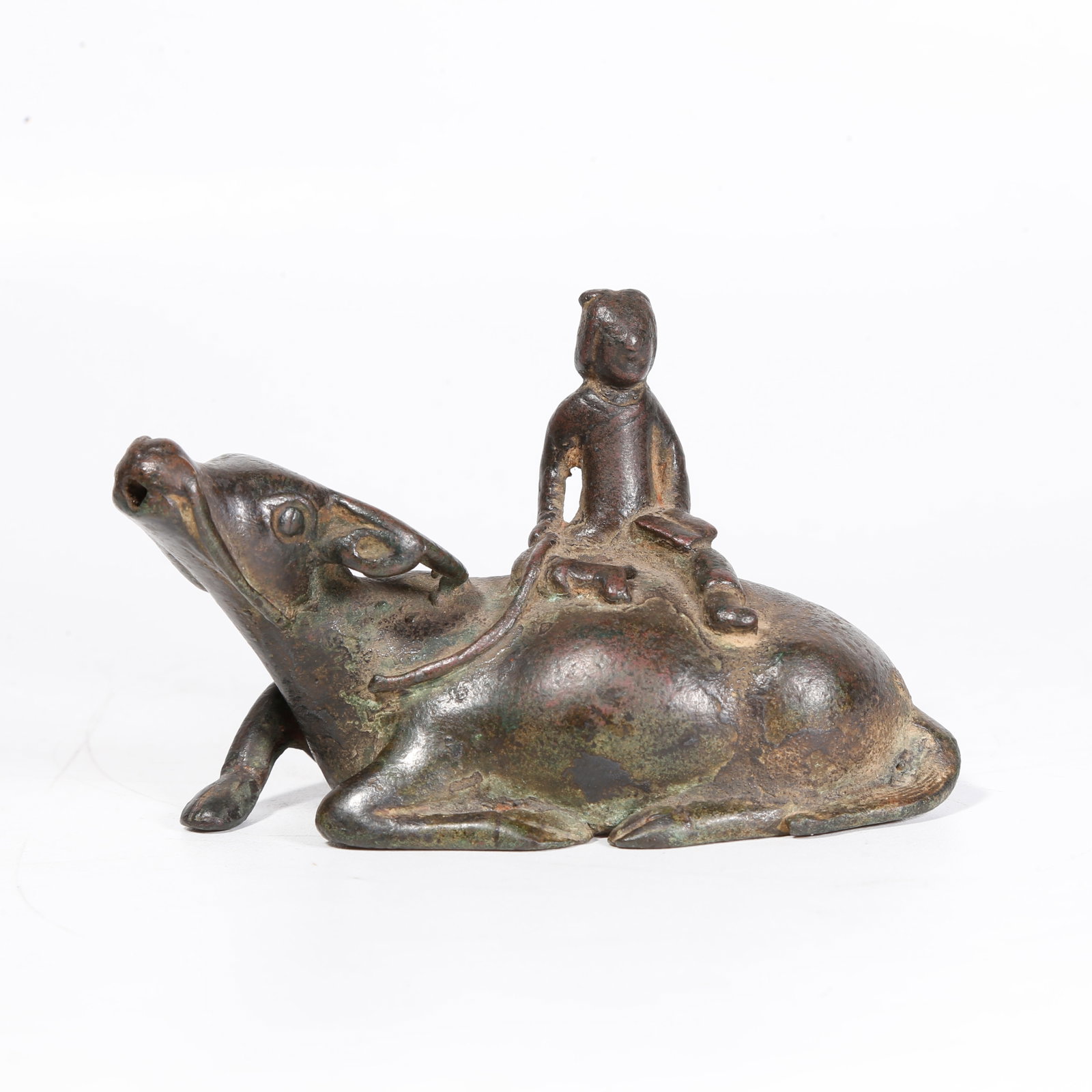 A BRONZE BOY HERDING BUFFALO WATER DROPPER (1 of 10)