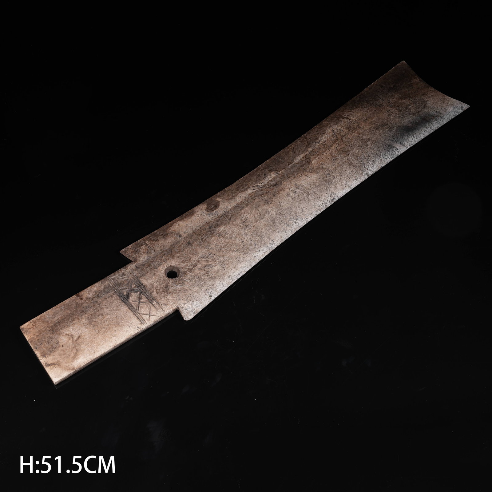 A ARCHAIC JADE TOOTH-SHAPED ZHANG (1 of 7)