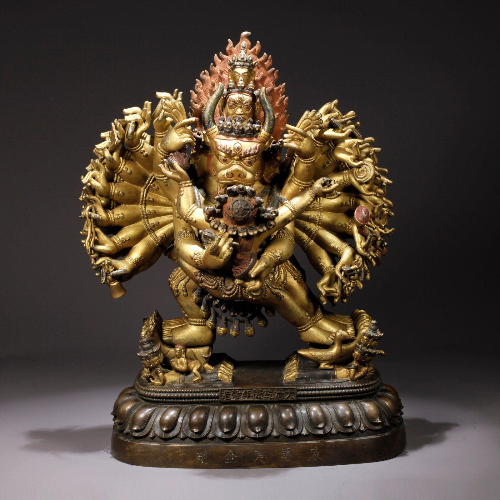 A GILDED BRONZE MAH?V?RA VAJRA (GREAT POWER VAJRA) STATUE (1 of 9)
