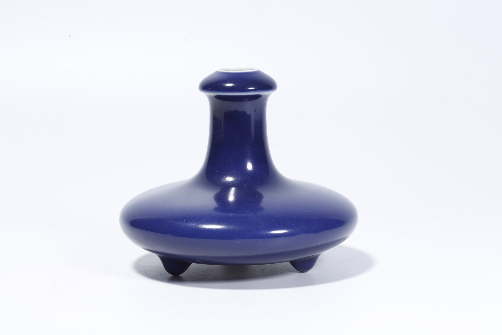 A BLUE-GLAZED FLAT BOTTLE - 2
