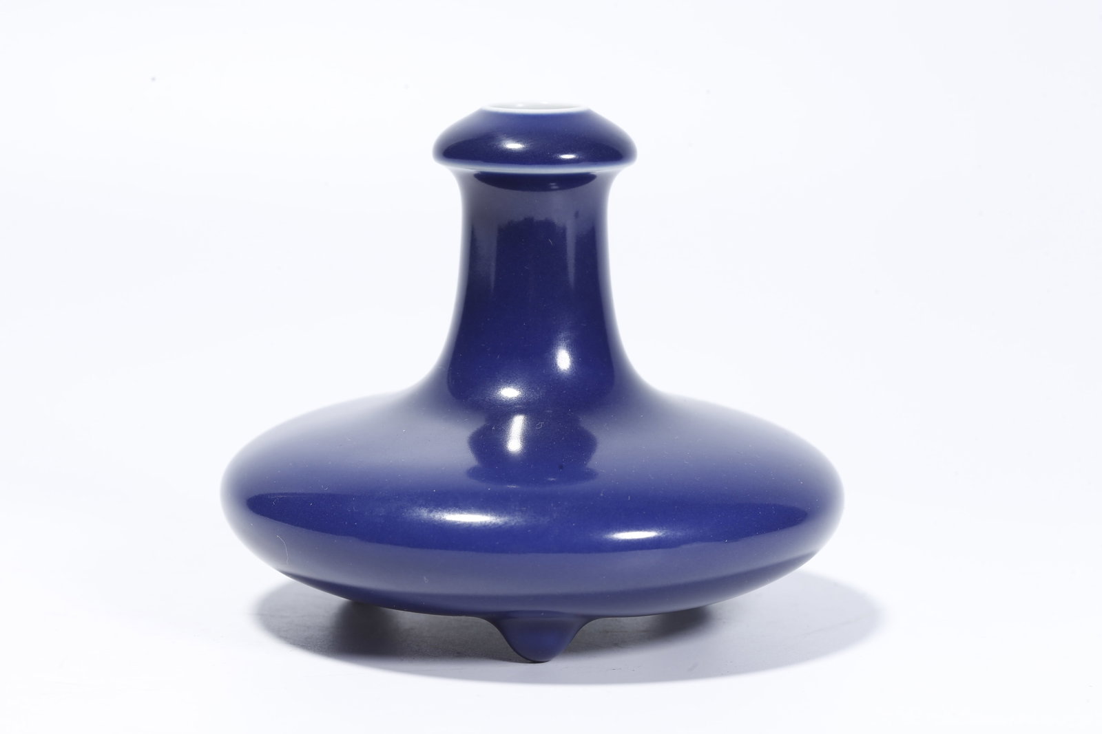 A BLUE-GLAZED FLAT BOTTLE - 3