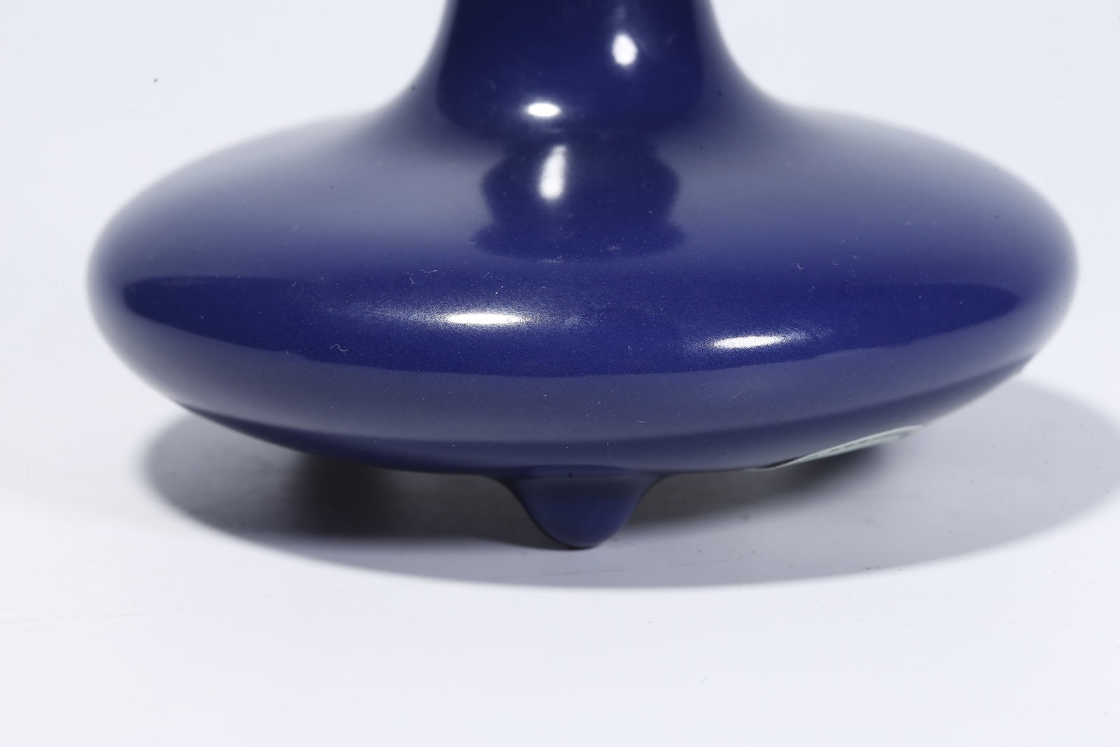 A BLUE-GLAZED FLAT BOTTLE - 6