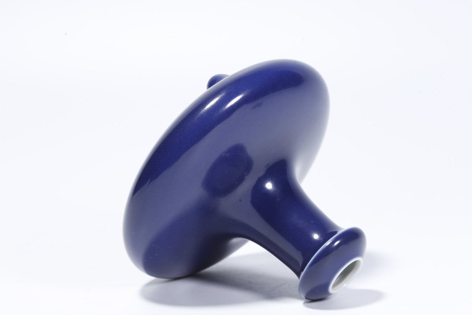 A BLUE-GLAZED FLAT BOTTLE - 8