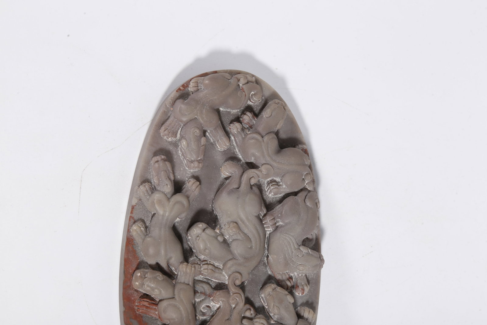 A STONE PAPERWEIGHT WITH BEAST PATTERN - 3