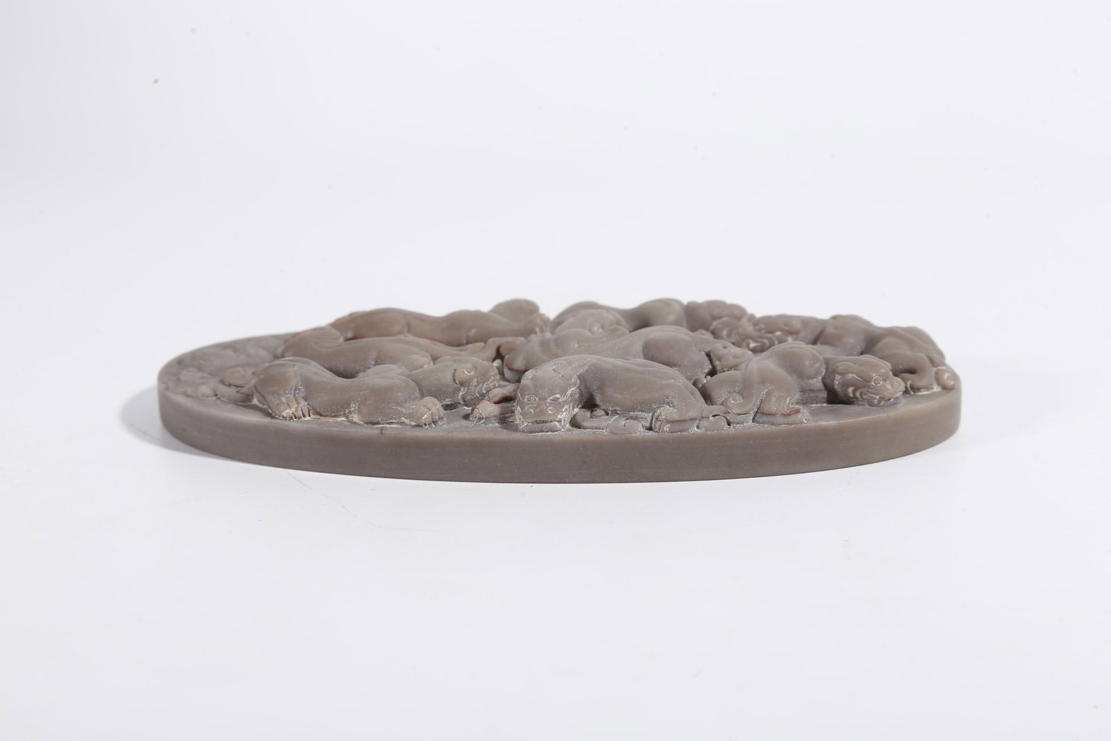 A STONE PAPERWEIGHT WITH BEAST PATTERN - 6