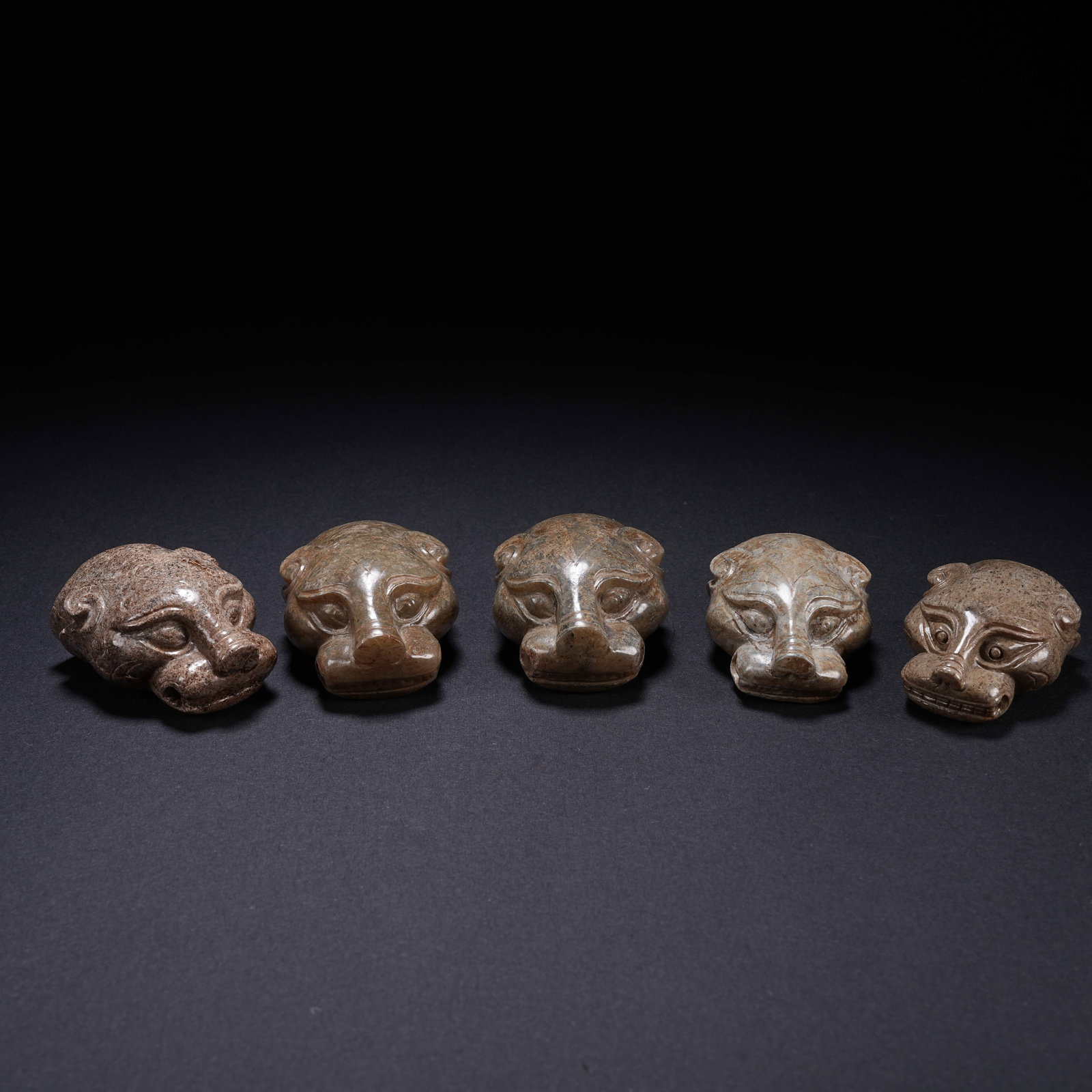 A ANCIENT JADE BEAST HEADS (1 of 8)