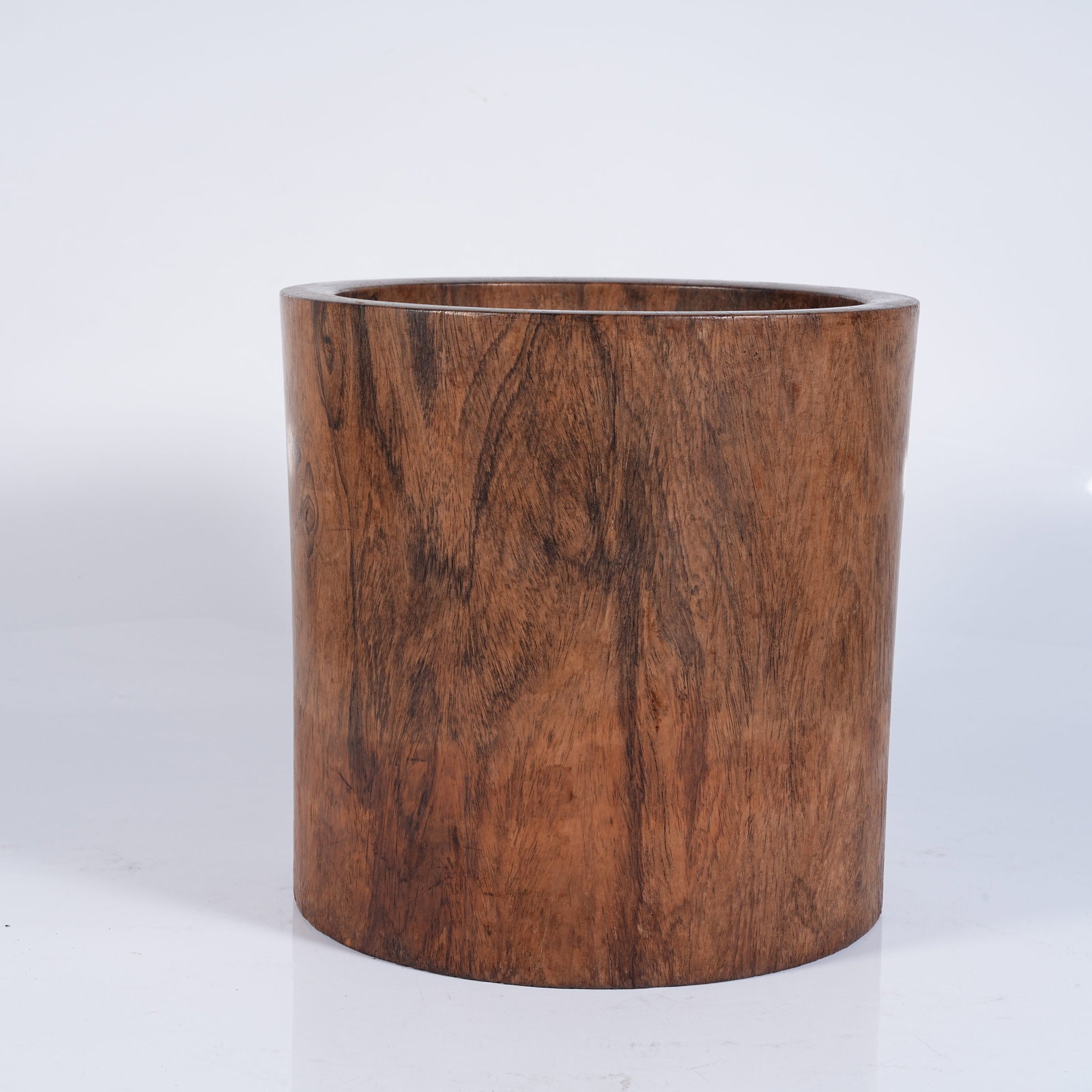 A HUANGHUALI WOOD BRUSH POT: Huanghuali Wood Brush Pot