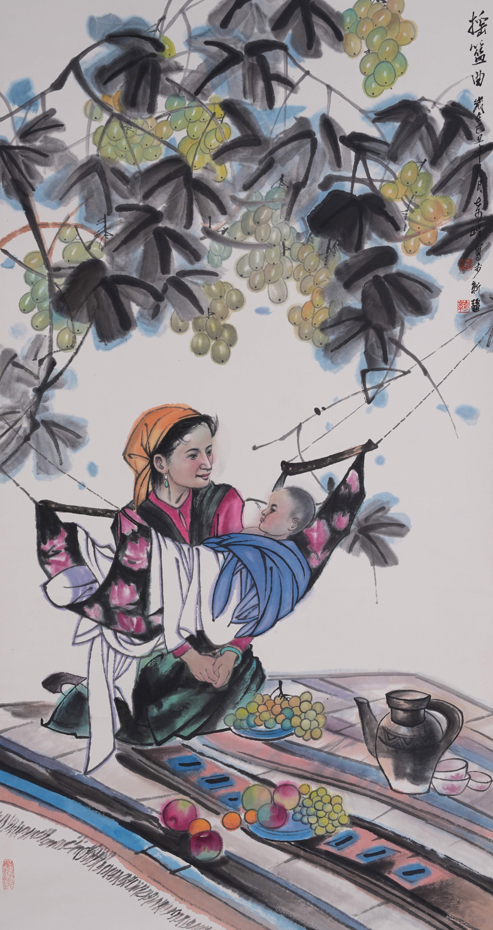 A LULLABY PAINTING ON PAPER BY WU QIFENG.吳奇峰 (1 of 9)