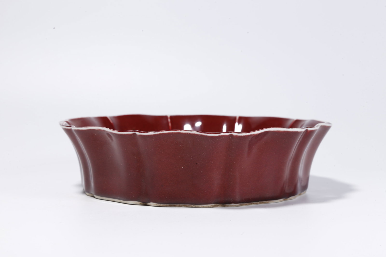 A RED-GLAZED BRUSH WASHER - 2