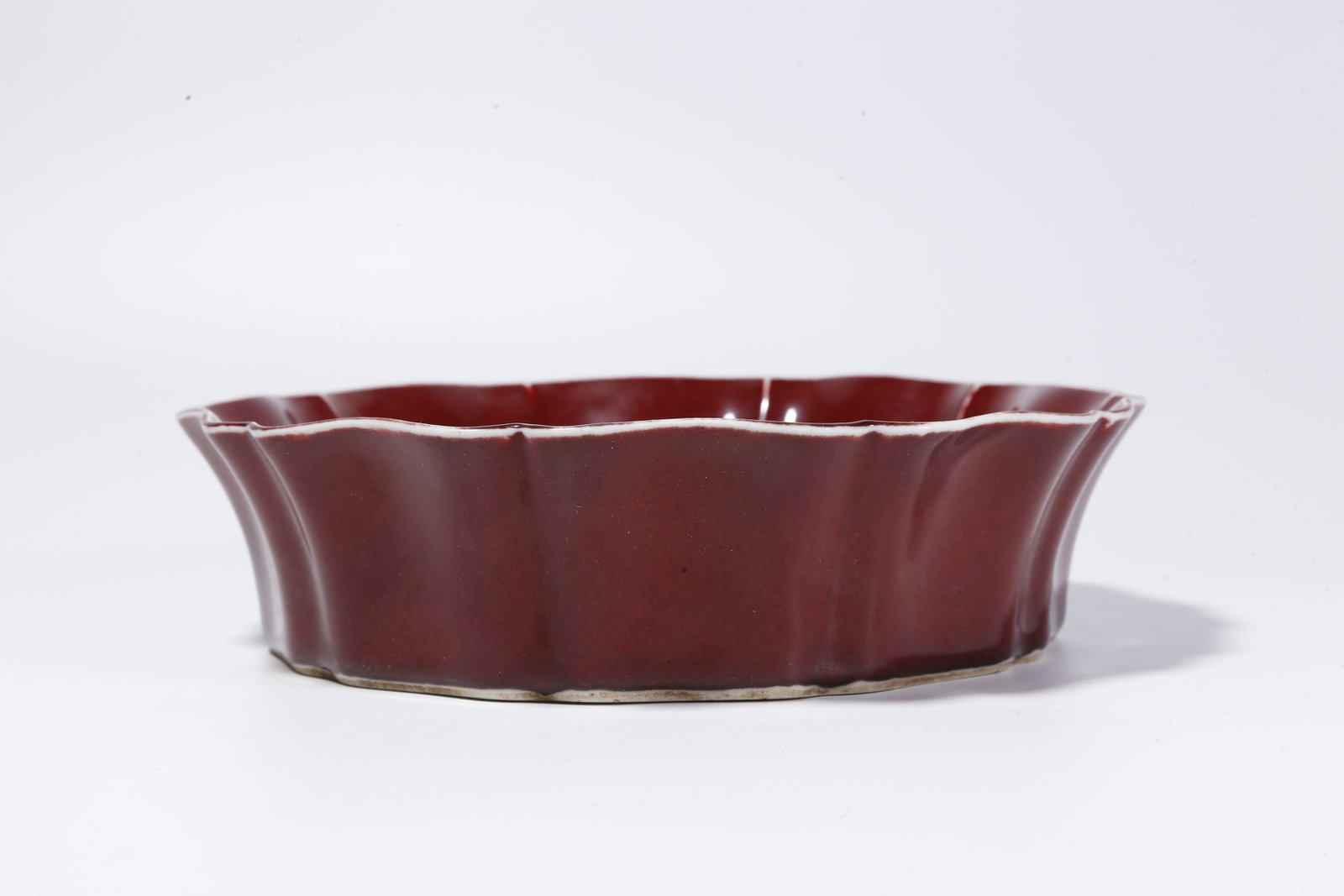 A RED-GLAZED BRUSH WASHER - 3