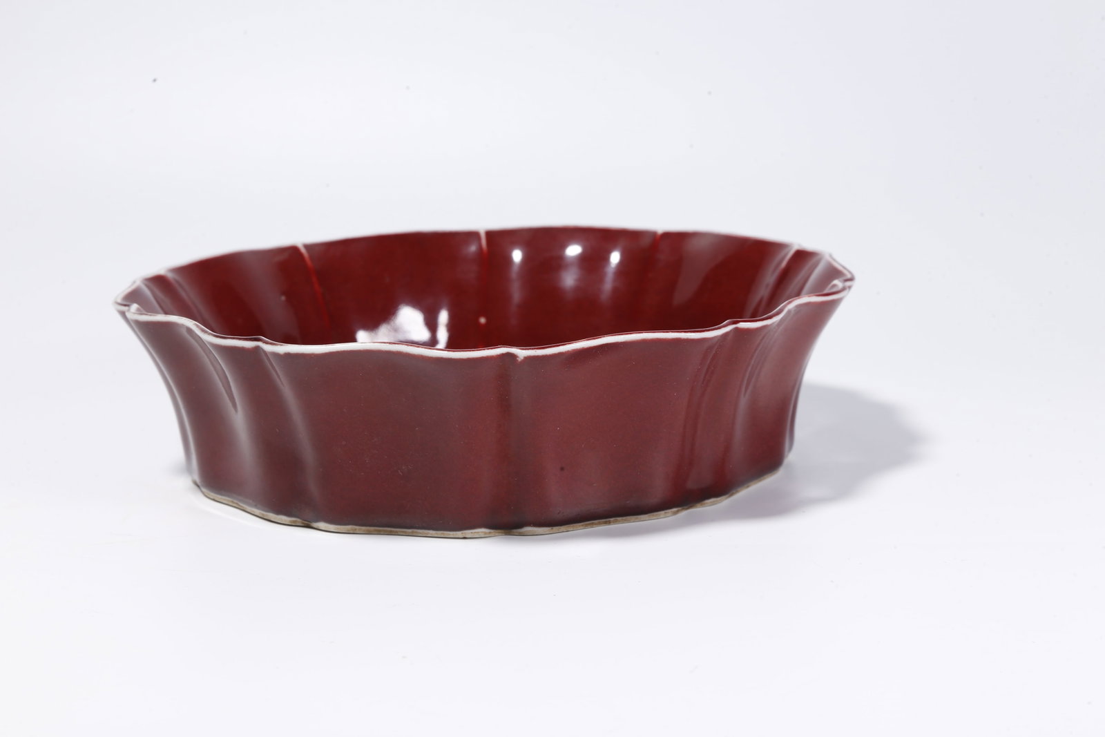A RED-GLAZED BRUSH WASHER - 4