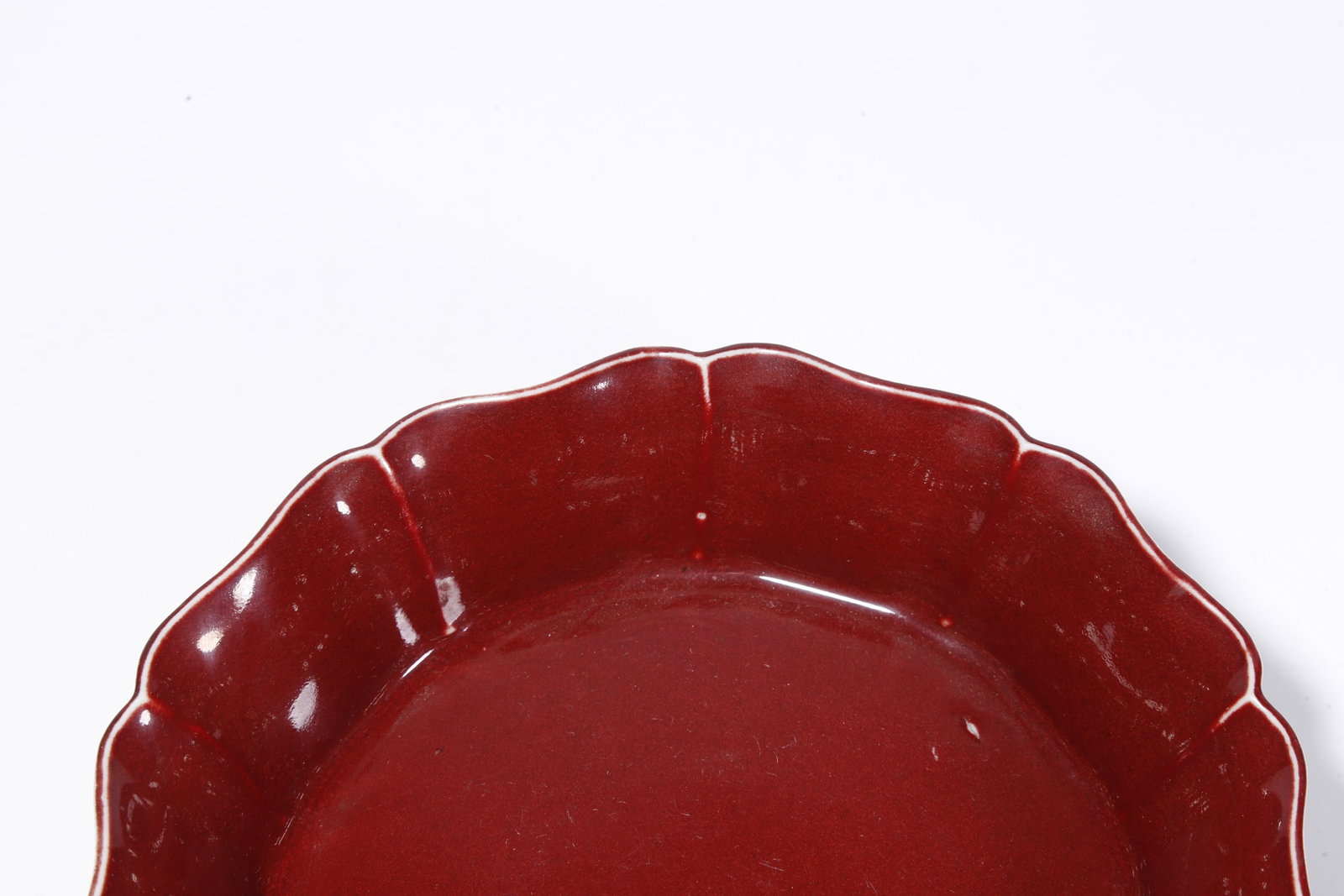 A RED-GLAZED BRUSH WASHER - 7