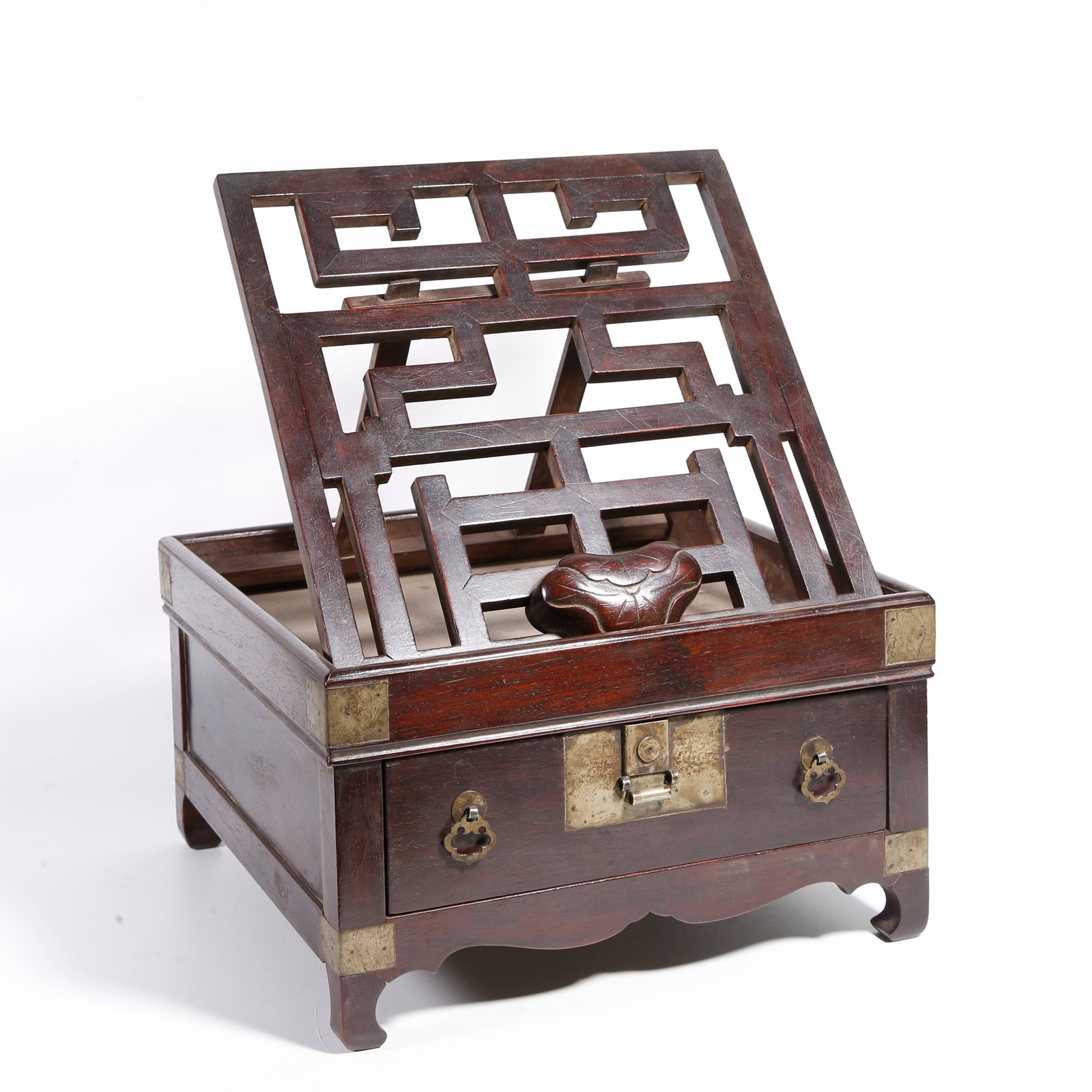 A RED SANDALWOOD BOOKSHELF: Red Sandalwood Bookshelf