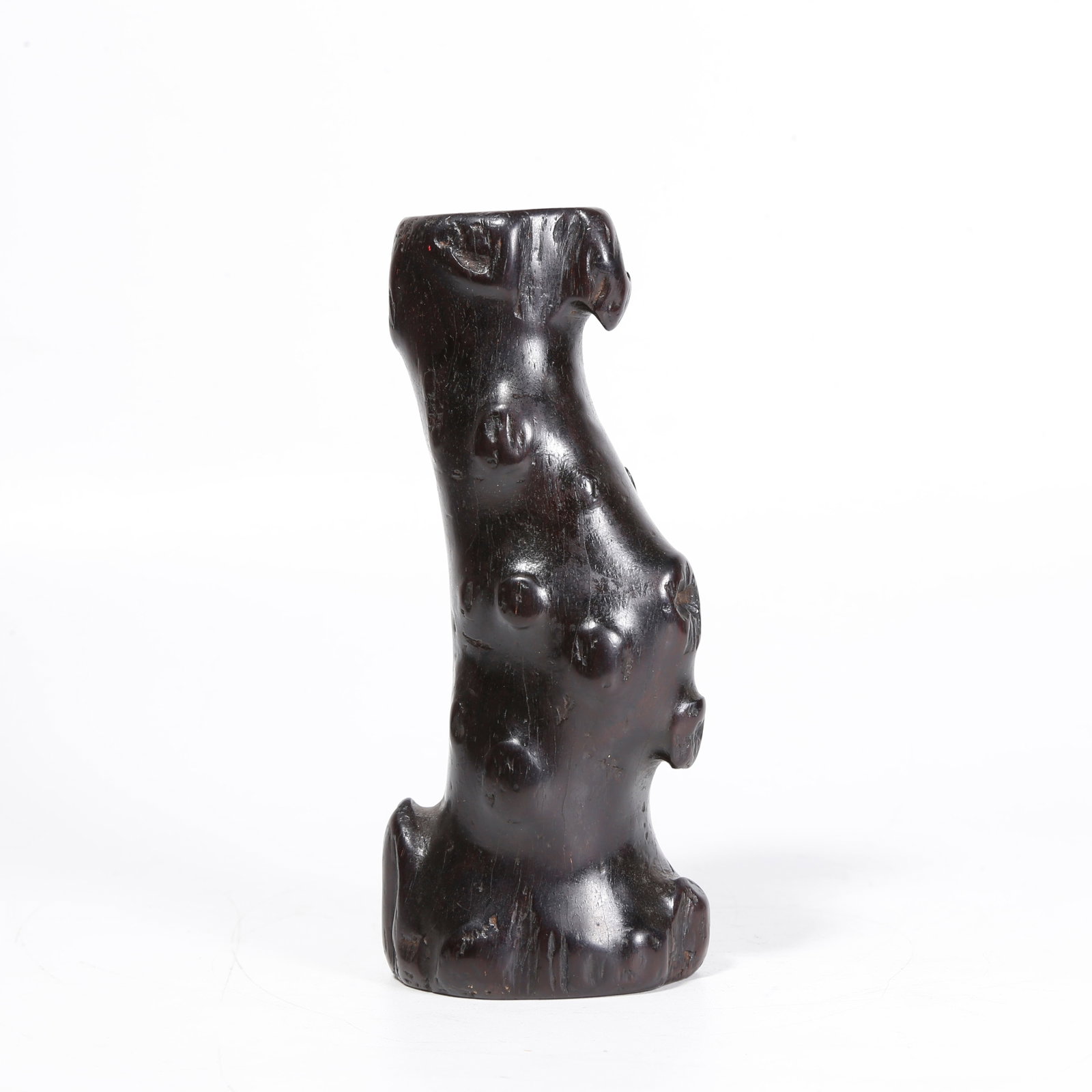 A RED SANDALWOOD BURL-SHAPED INCENSE HOLDER (1 of 9)