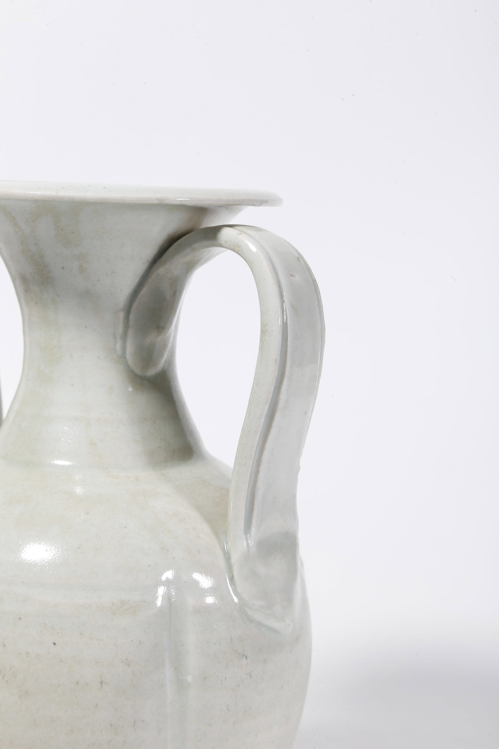 A SHADOW CELADON MELON-RIBBED EWER - 7