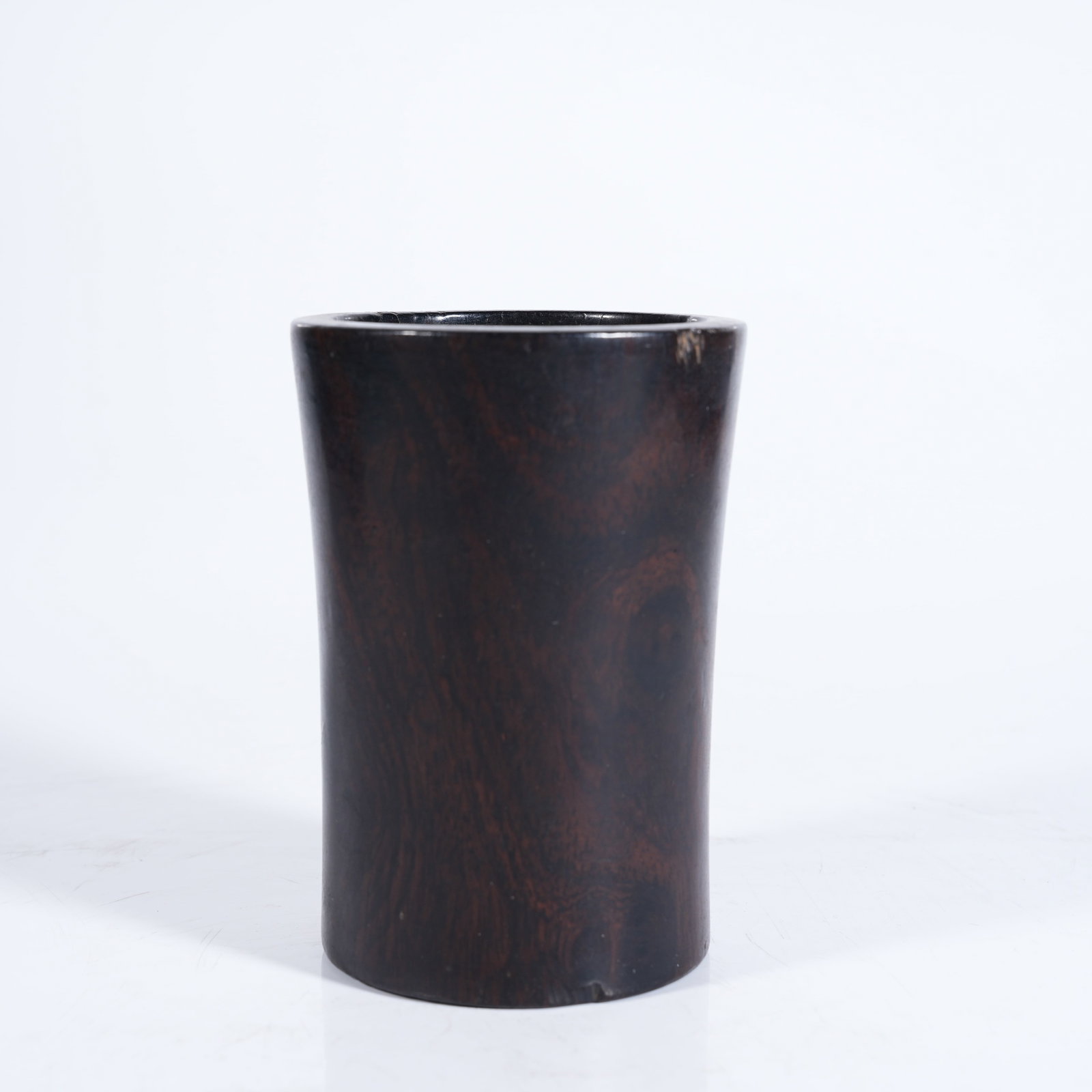 A SMALL HUANGHUALI WOOD BRUSH POT (1 of 9)