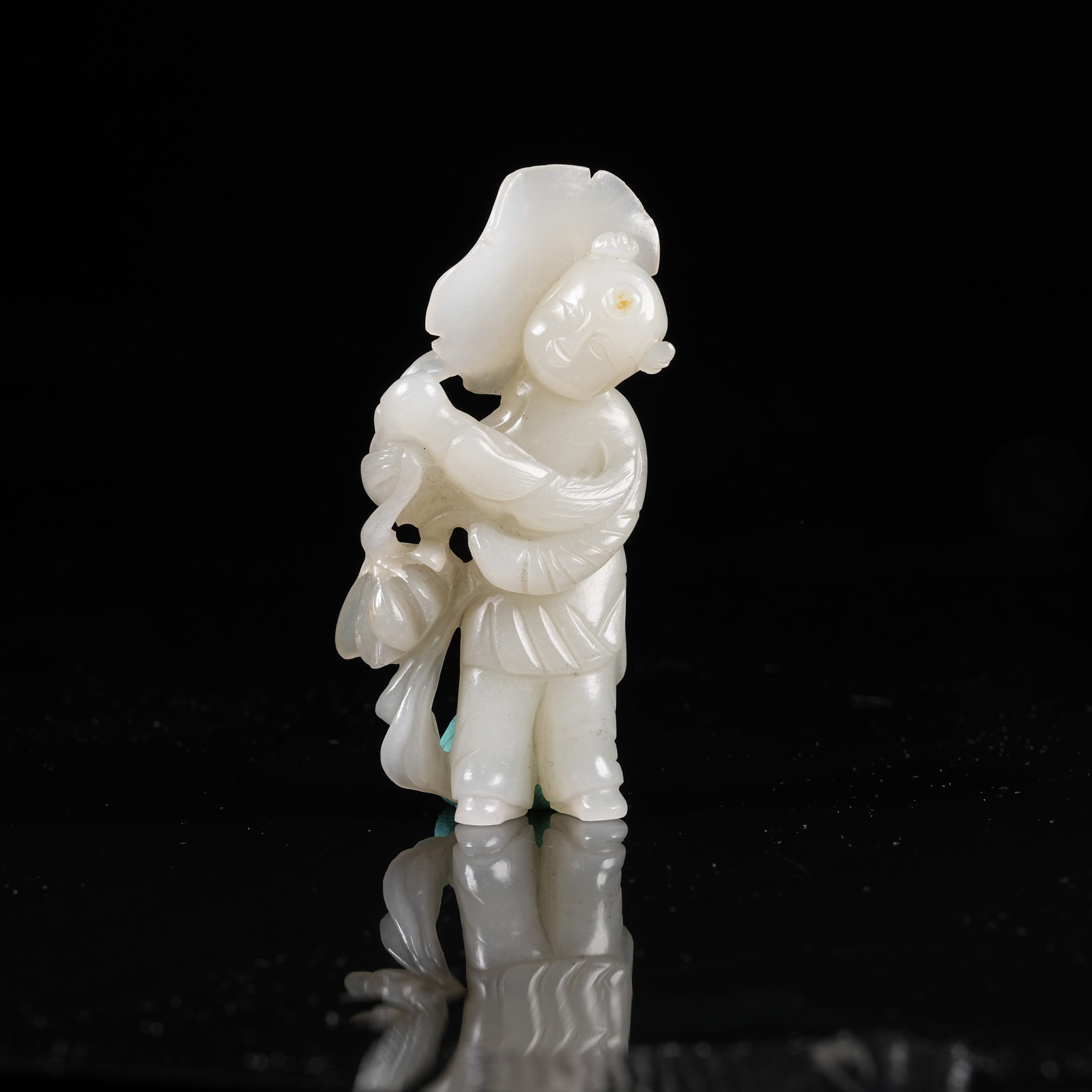A NEPHRITE ORNAMENT OF BOYS BY LOTUS POND (1 of 8)