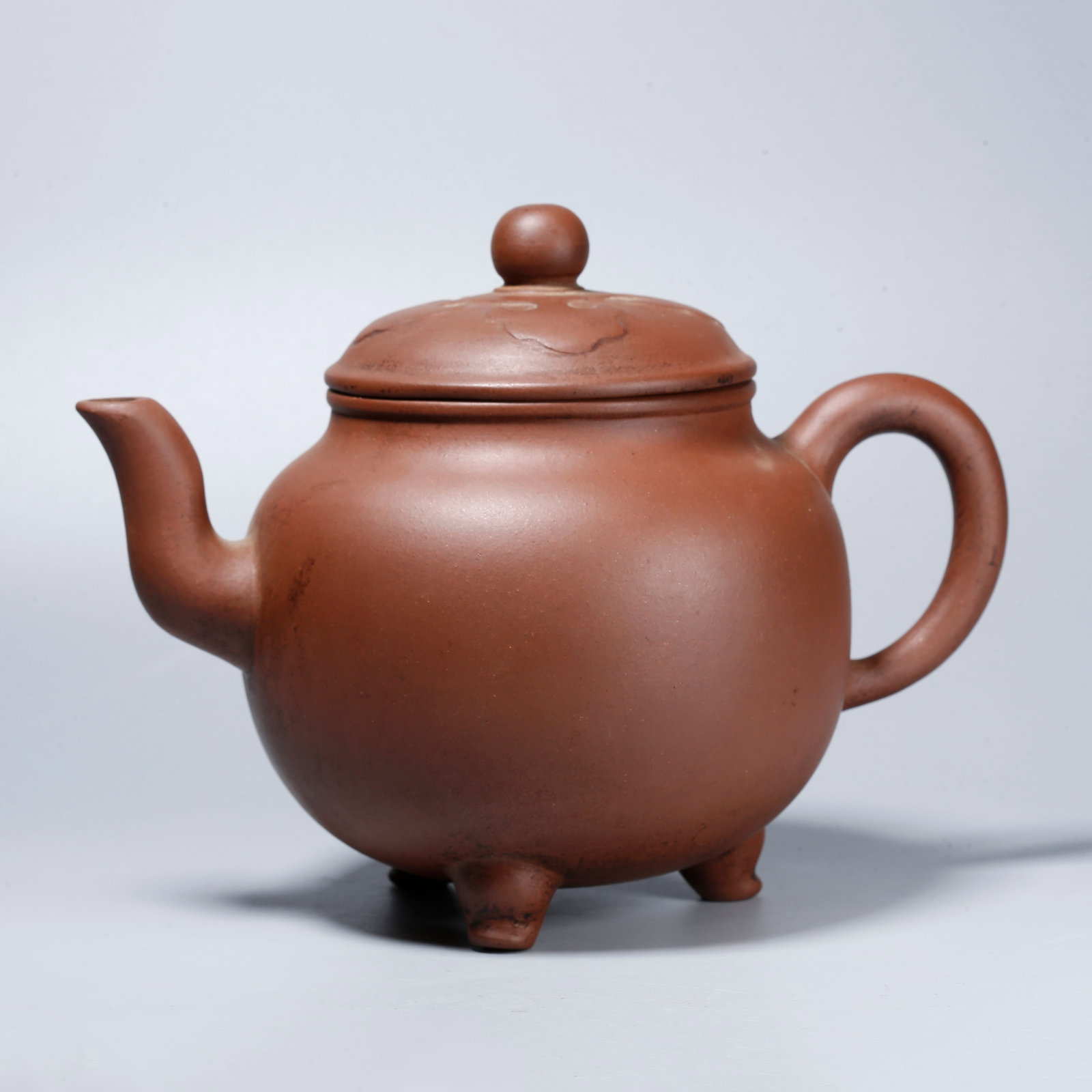 A ZISHA CARVED TRIPOD EWER (1 of 9)