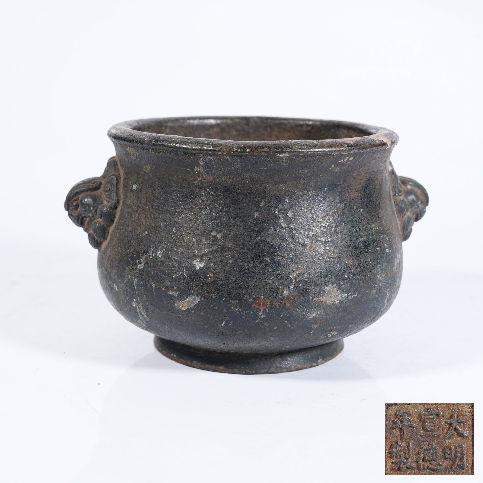 A BRONZE HEAVENLY CHICKEN EARED CENSER (1 of 9)