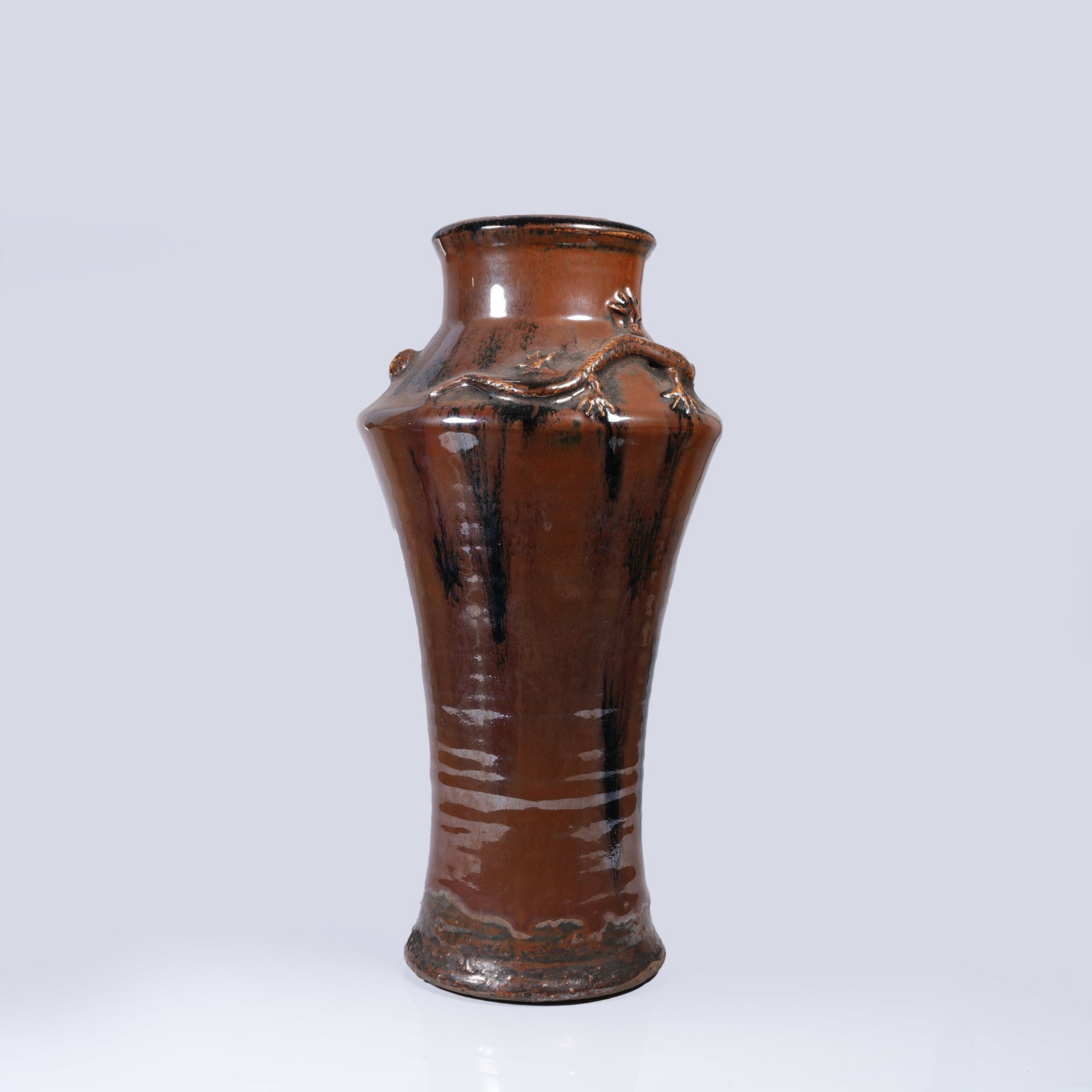 A CIZHOU KILN APPRECIATION VASE WITH HIGH-RELIEF CHILONG PATTERN (1 of 9)