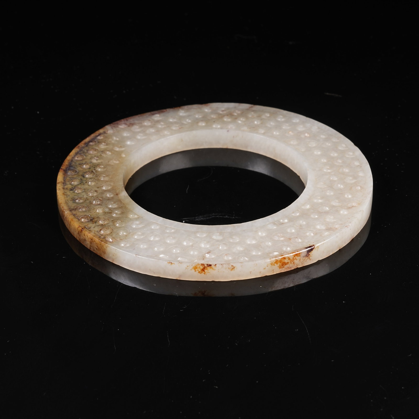 A ARCHAIC JADE BI DISC WITH INTERLOCKING CLOUD PATTERN - 6