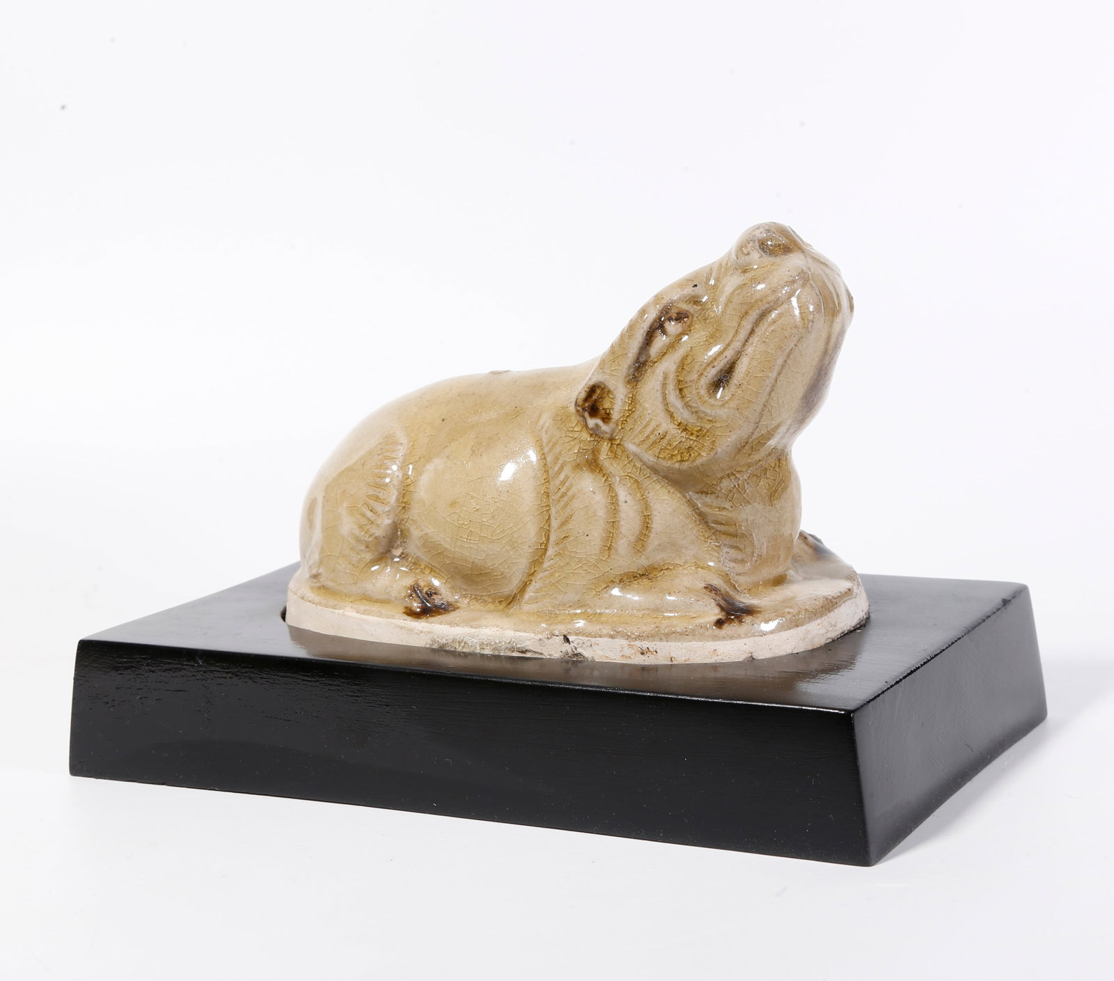 A CELADON BEAST-SHAPED ORNAMENT: Celadon Beast-shaped Ornament