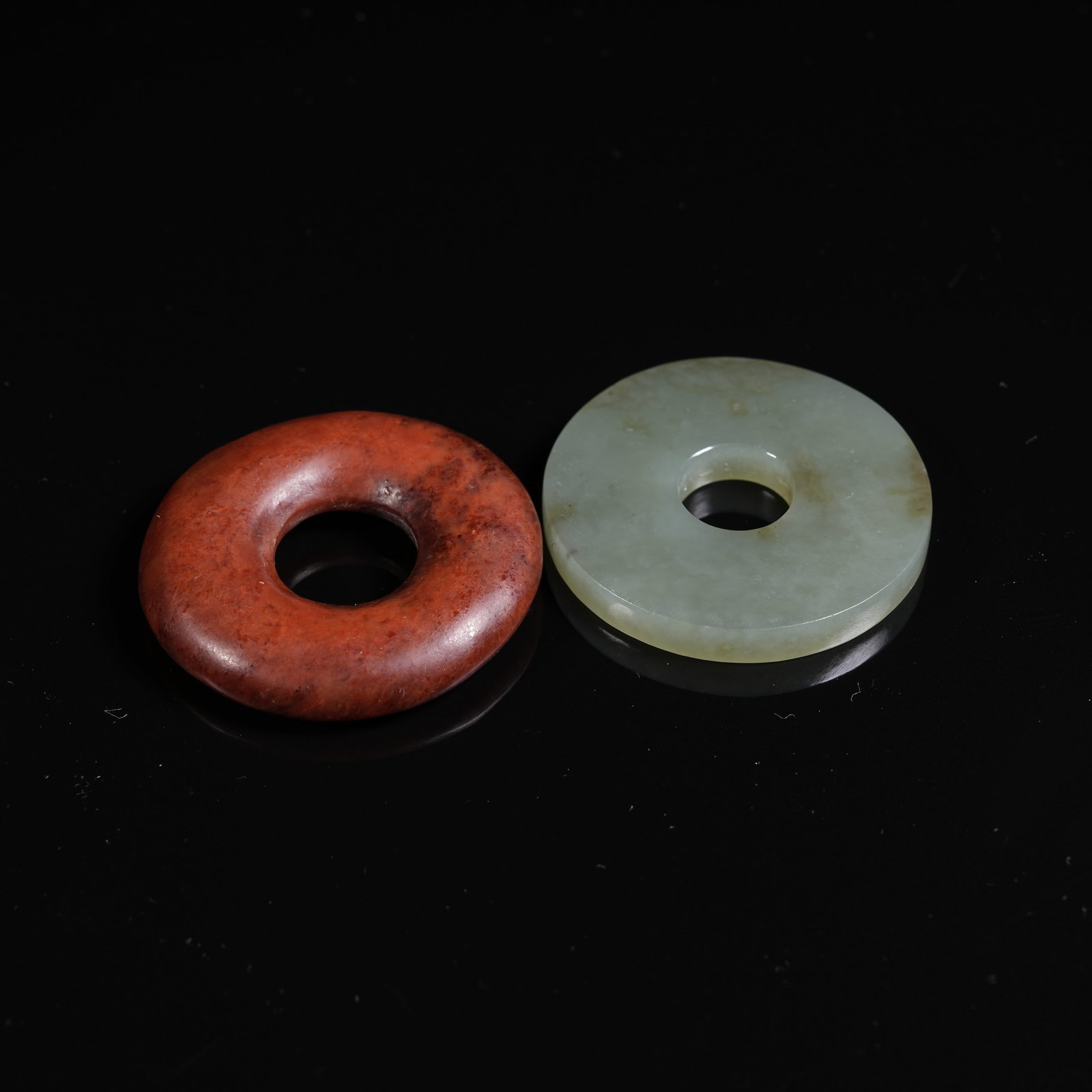 A SET OF ARCHAIC JADE BI DISCS (1 of 10)