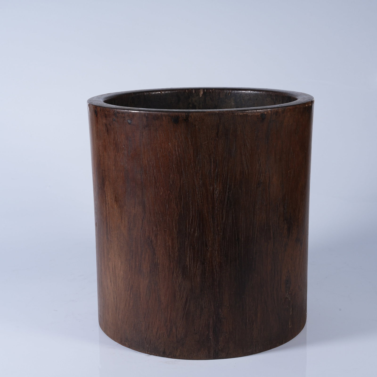 A HUANGHUALI WOOD BRUSH POT: Huanghuali Wood Brush Pot