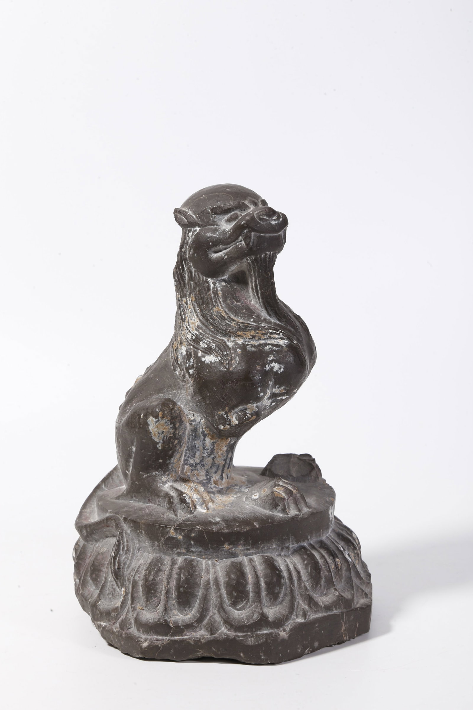 A STONE LION-SHAPED ORNAMENT: Stone Lion-shaped Ornament
