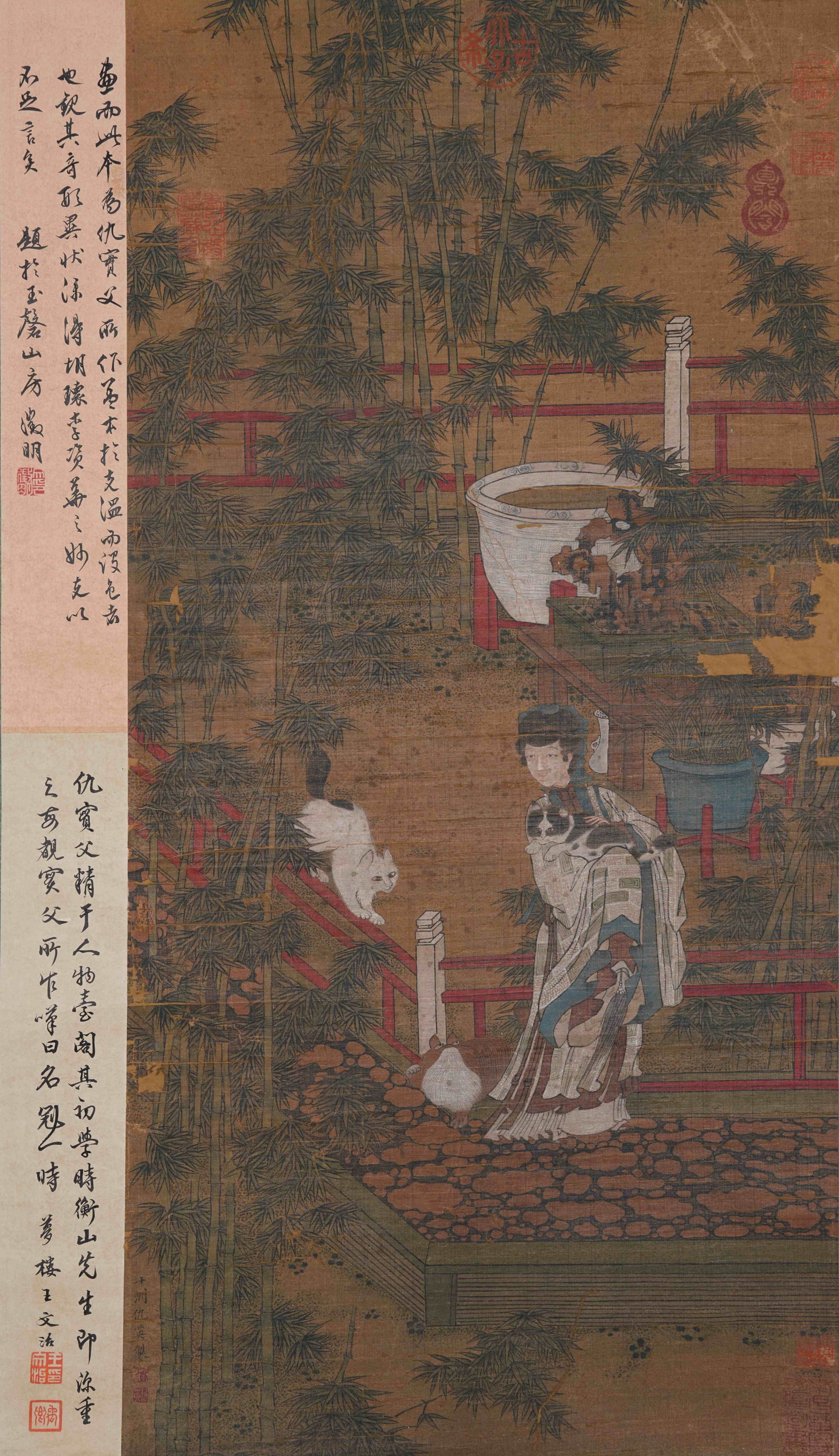 A BEAUTY PAINTING ON SILK BY QIU YING.仇英 (1 of 11)