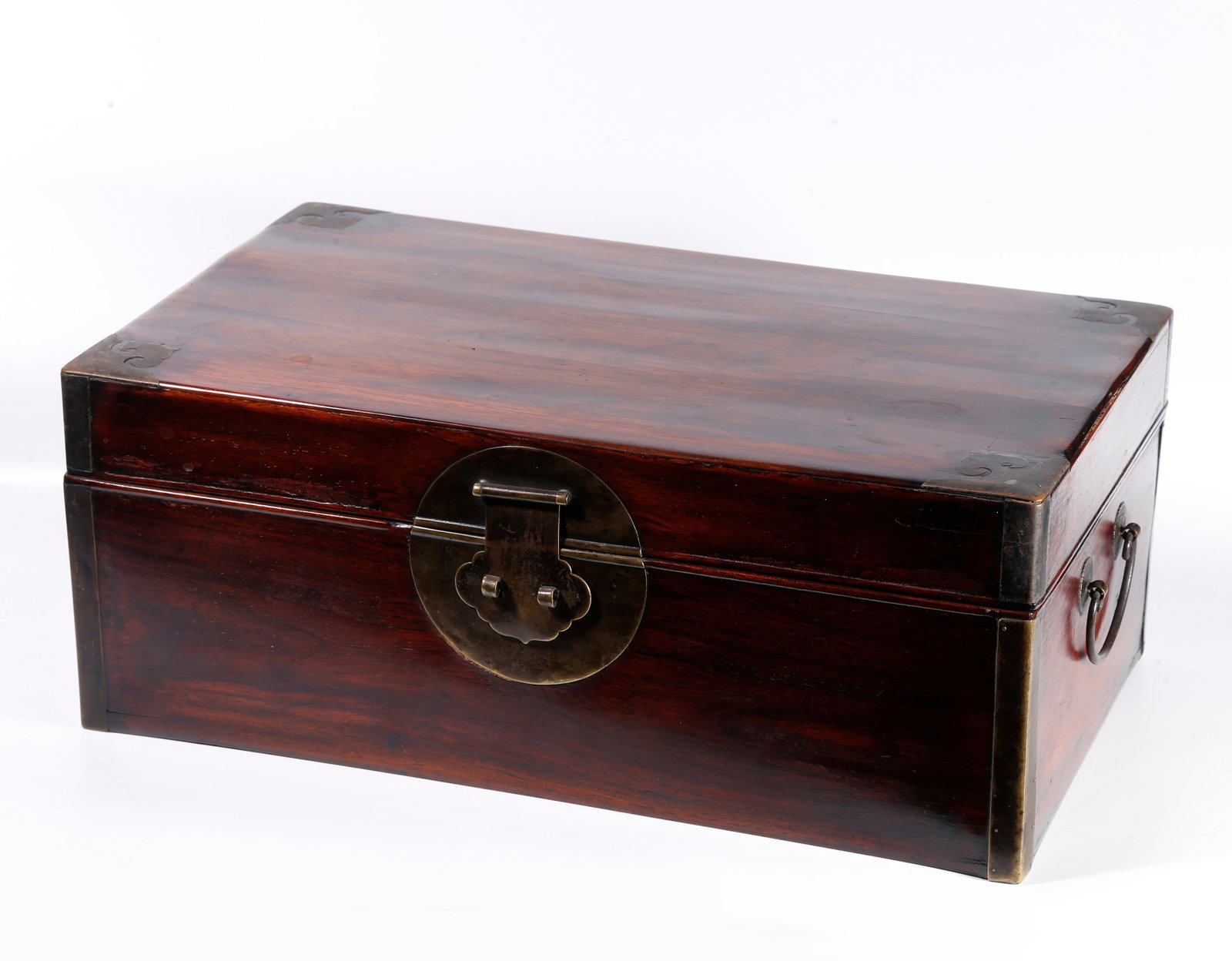 A RED SANDALWOOD BOOK CHEST: Red Sandalwood Book Chest