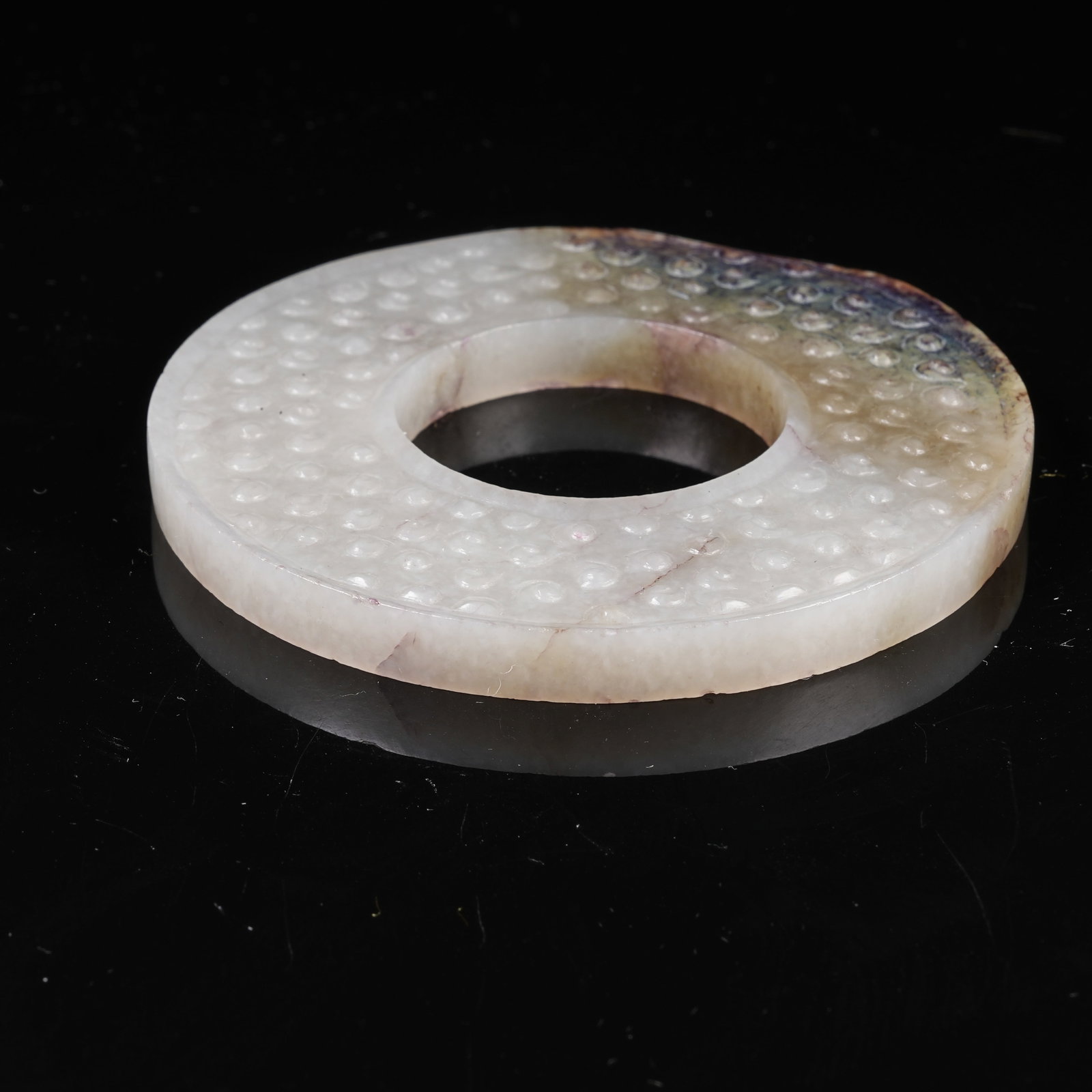 A ARCHAIC JADE BI DISC WITH INTERLOCKING CLOUD PATTERN - 6