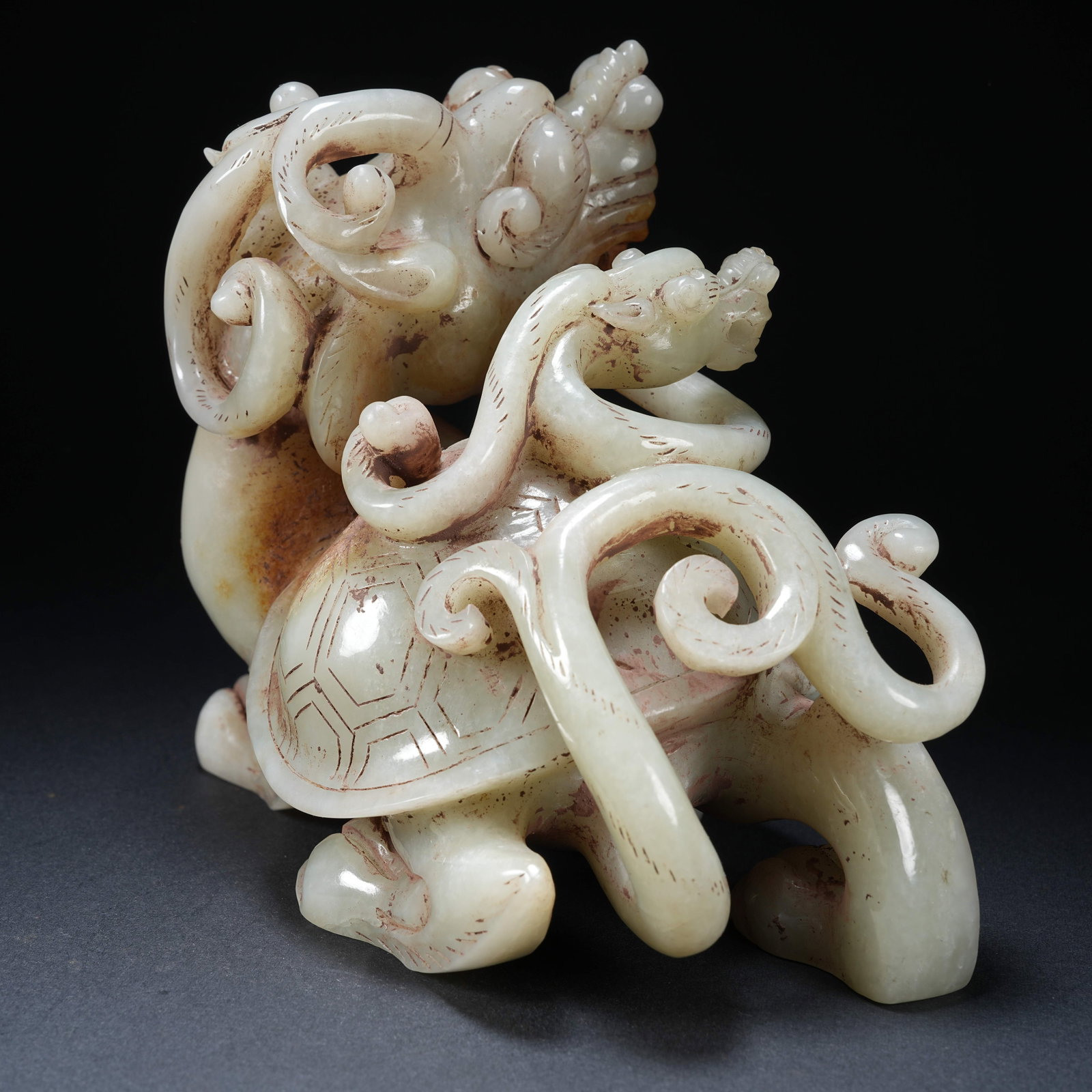 A ANCIENT JADE DRAGON TURTLE - 4