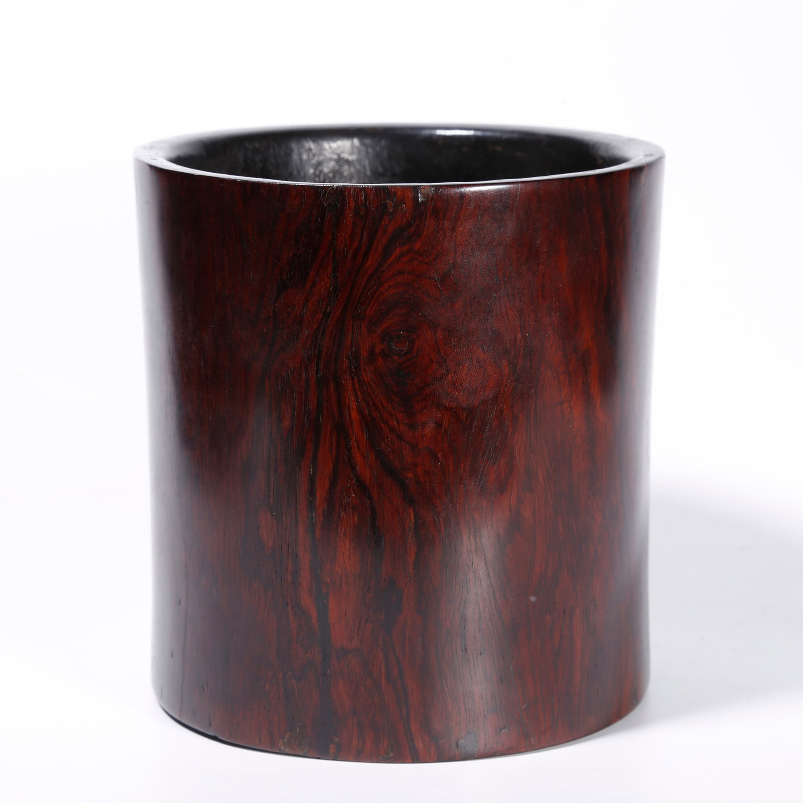 A RED SANDALWOOD BRUSH POT (1 of 9)
