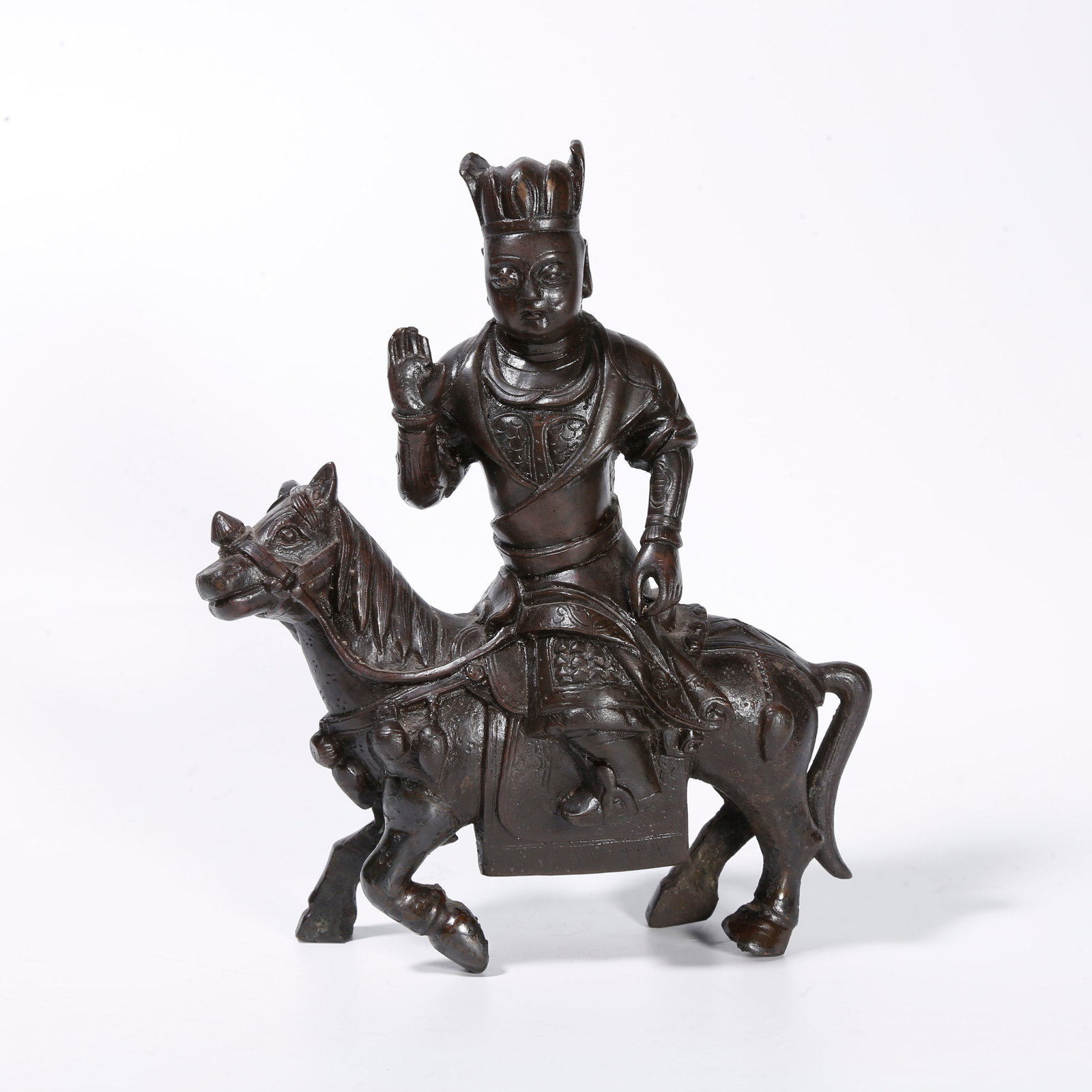 A BRONZE FIGURE STATUE (1 of 9)