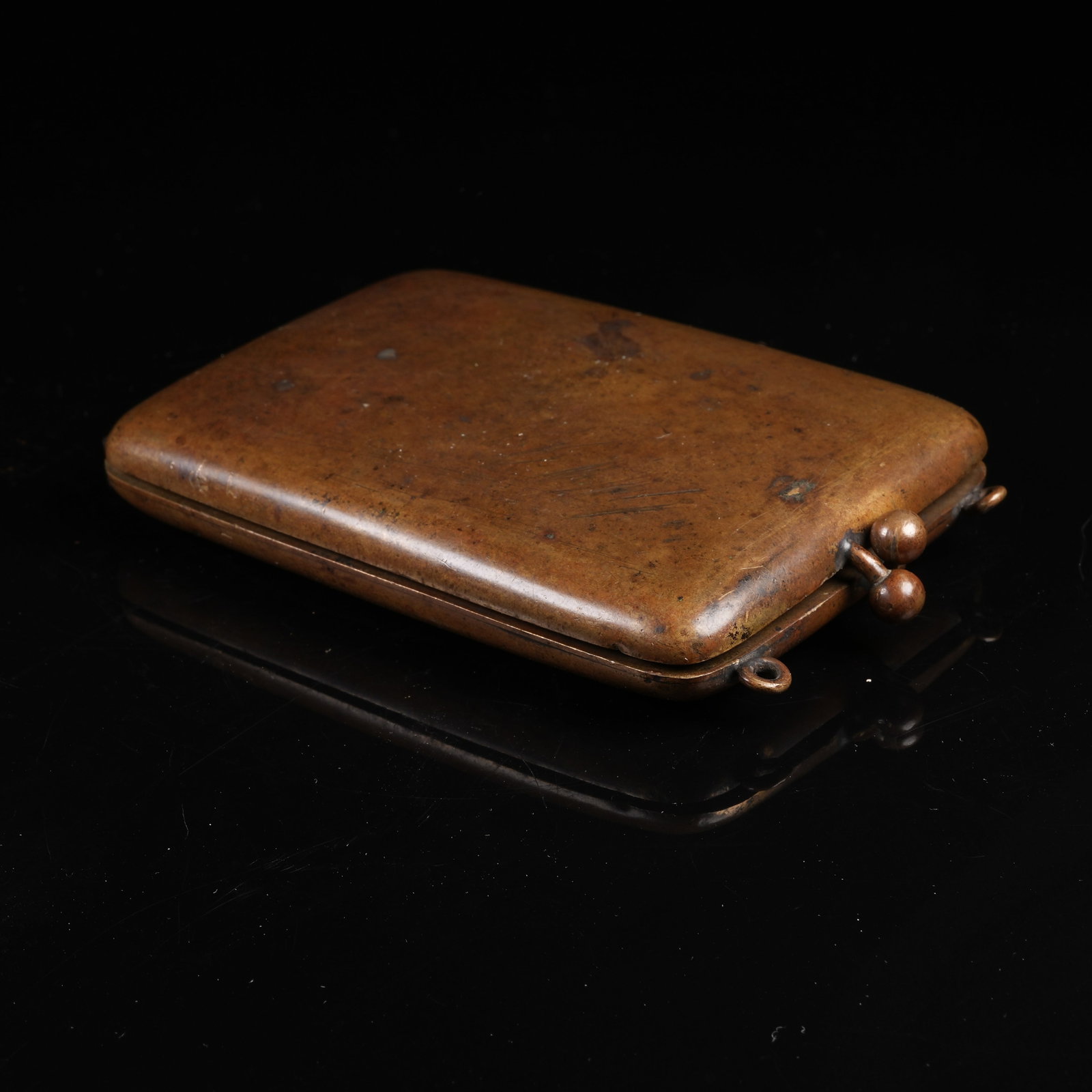 A BRONZE VISITING CARD CASE - 2