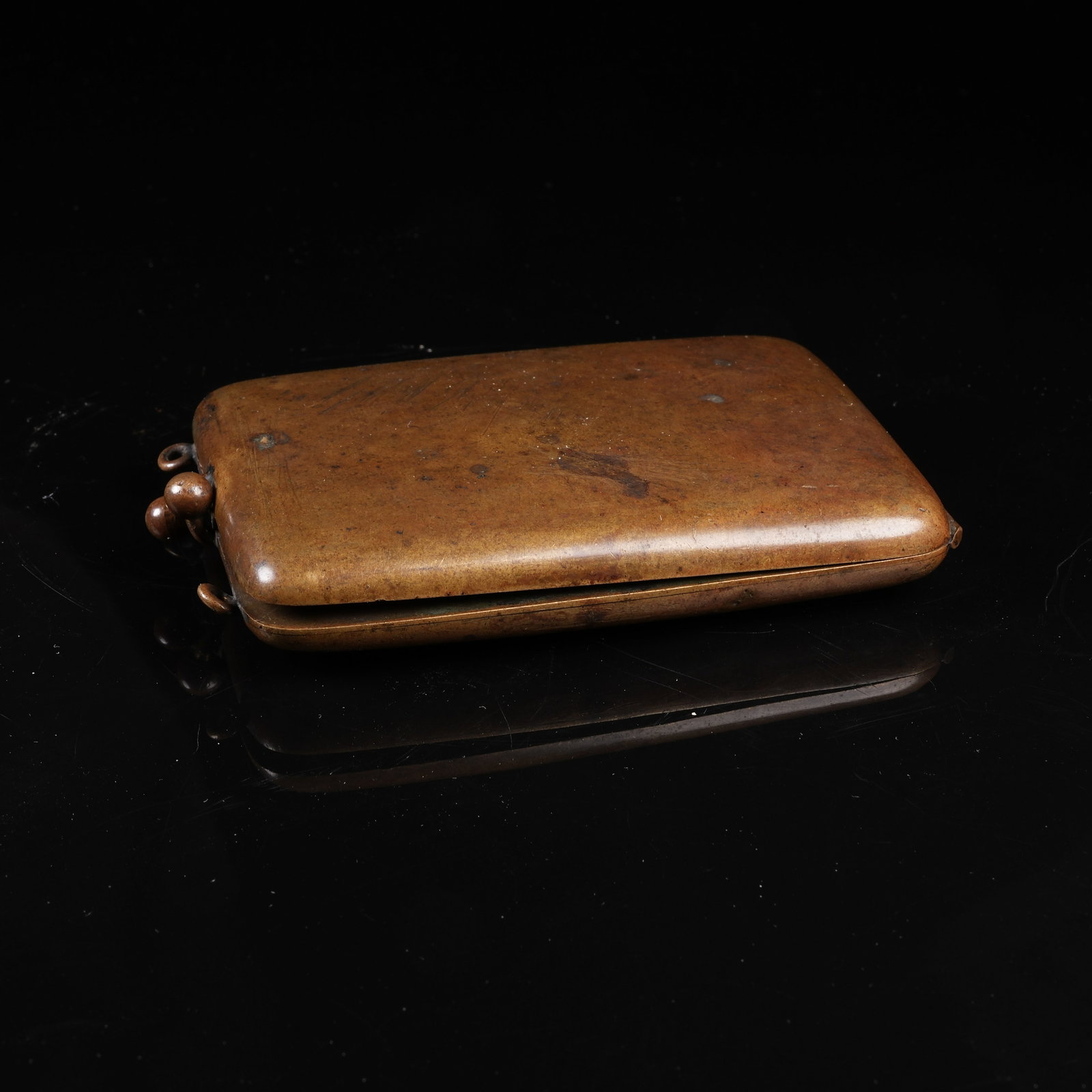 A BRONZE VISITING CARD CASE - 4