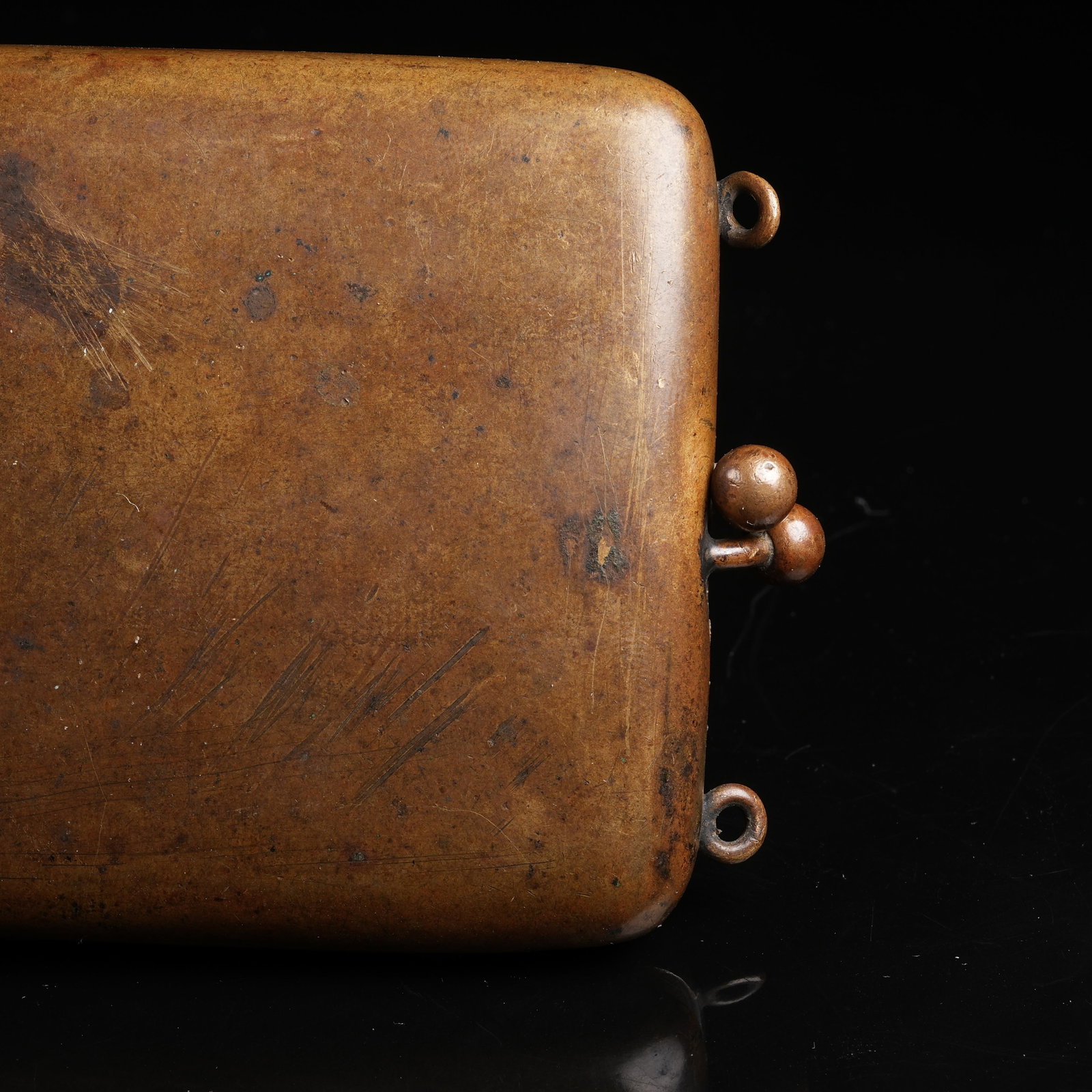 A BRONZE VISITING CARD CASE - 6