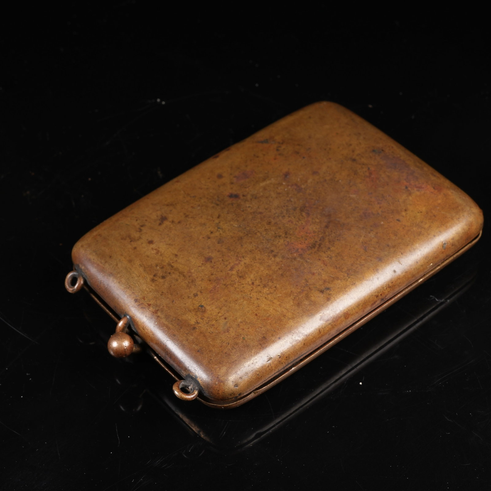 A BRONZE VISITING CARD CASE - 8