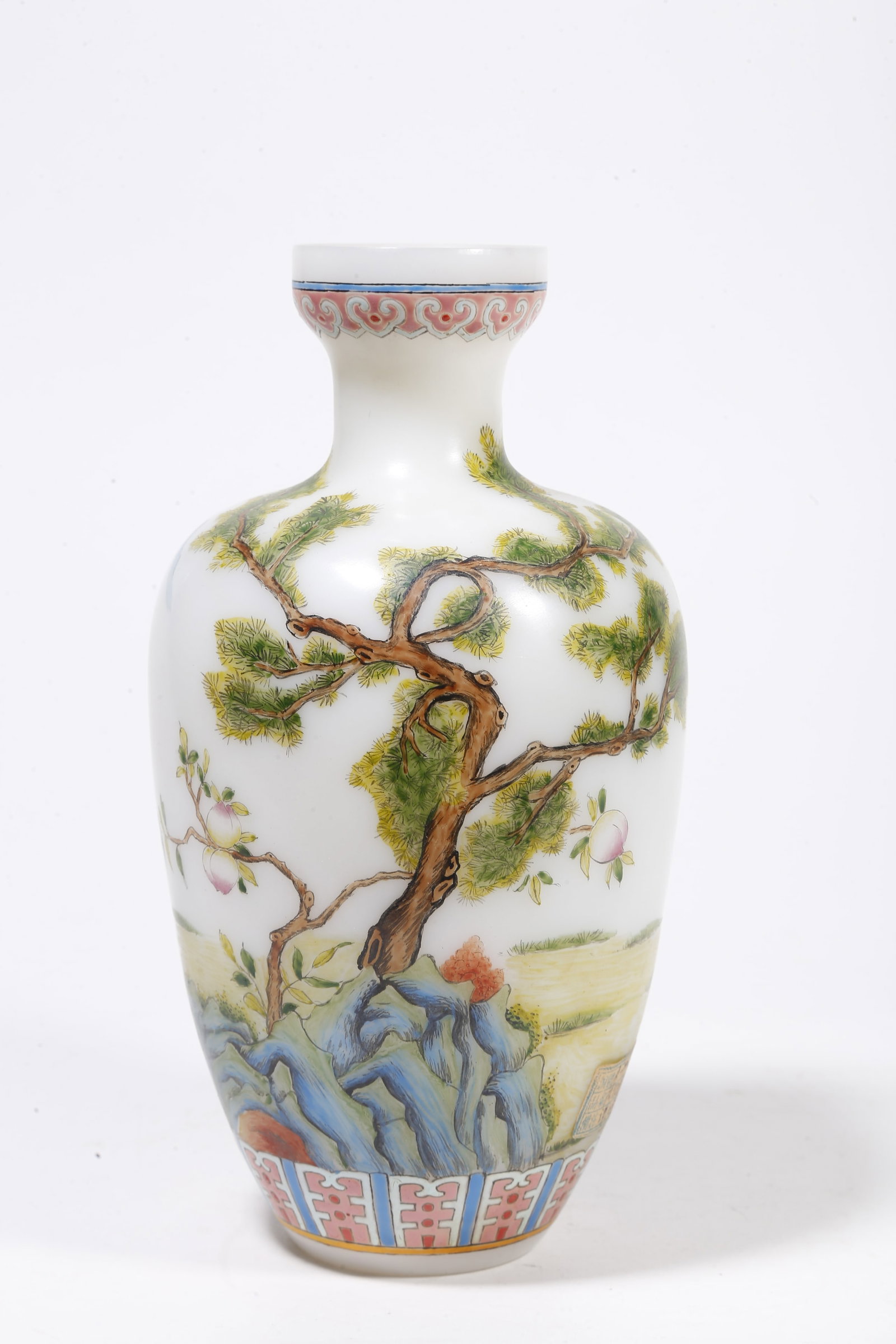 A GLASS APPRECIATION VASE WITH DEER PATTERNS - 3