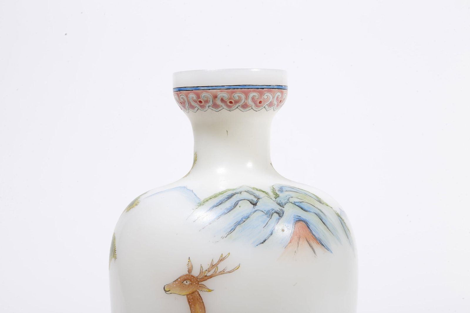A GLASS APPRECIATION VASE WITH DEER PATTERNS - 7