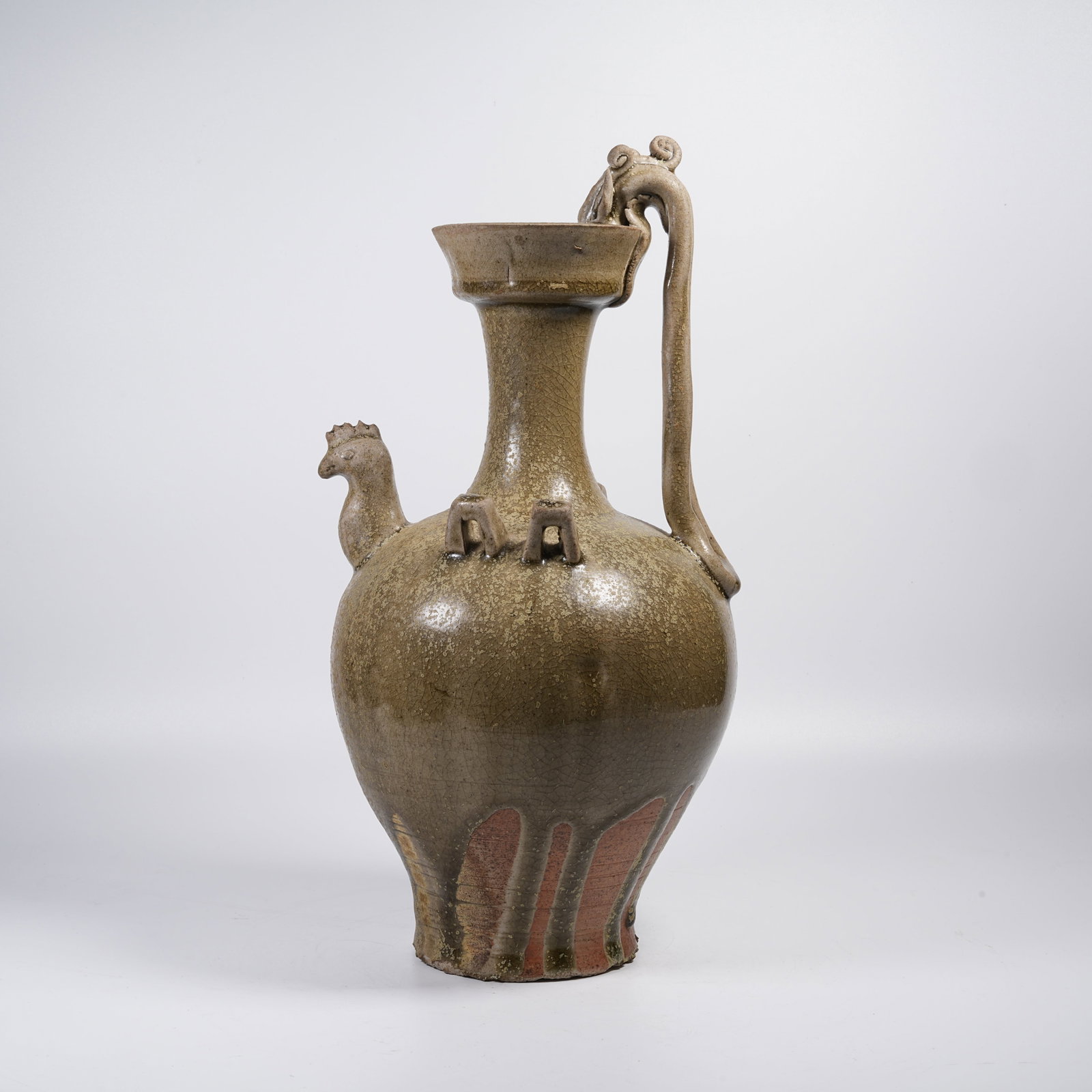 A XIANGZHOUYAO CHICKEN-HEAD EWER: Xiangzhouyao Chicken-head Ewer
