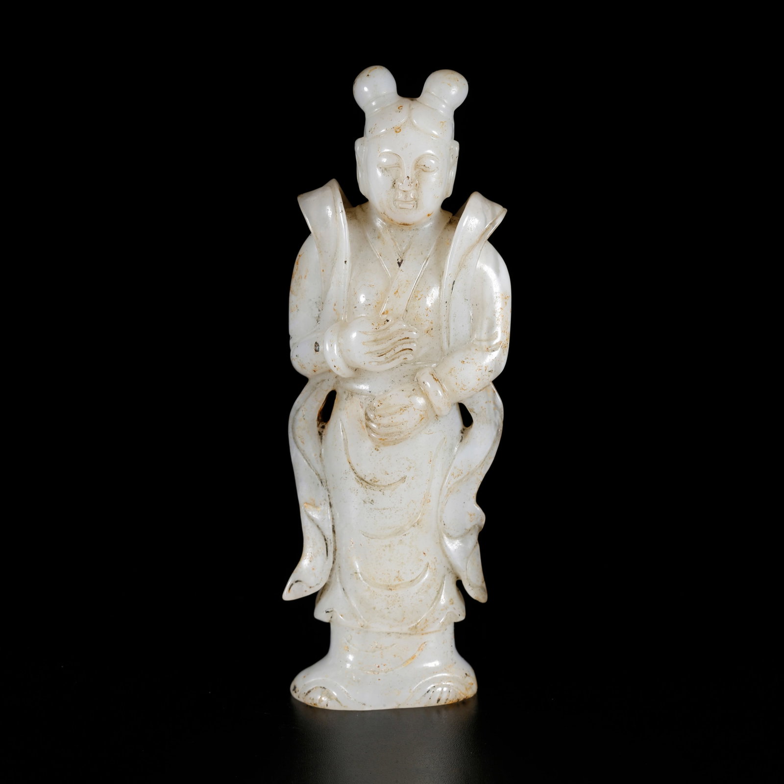 A HETIAN JADE BEAST PENDANT: Hetian Jade Beast Pendant