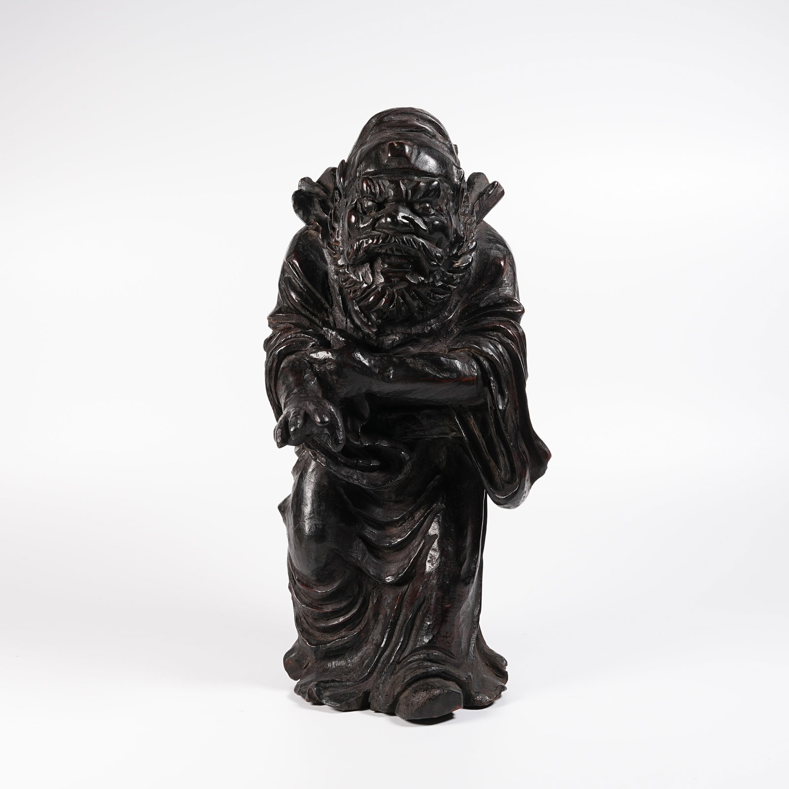 A RED SANDALWOOD STANDING ZHONG KUI STATUE (1 of 10)