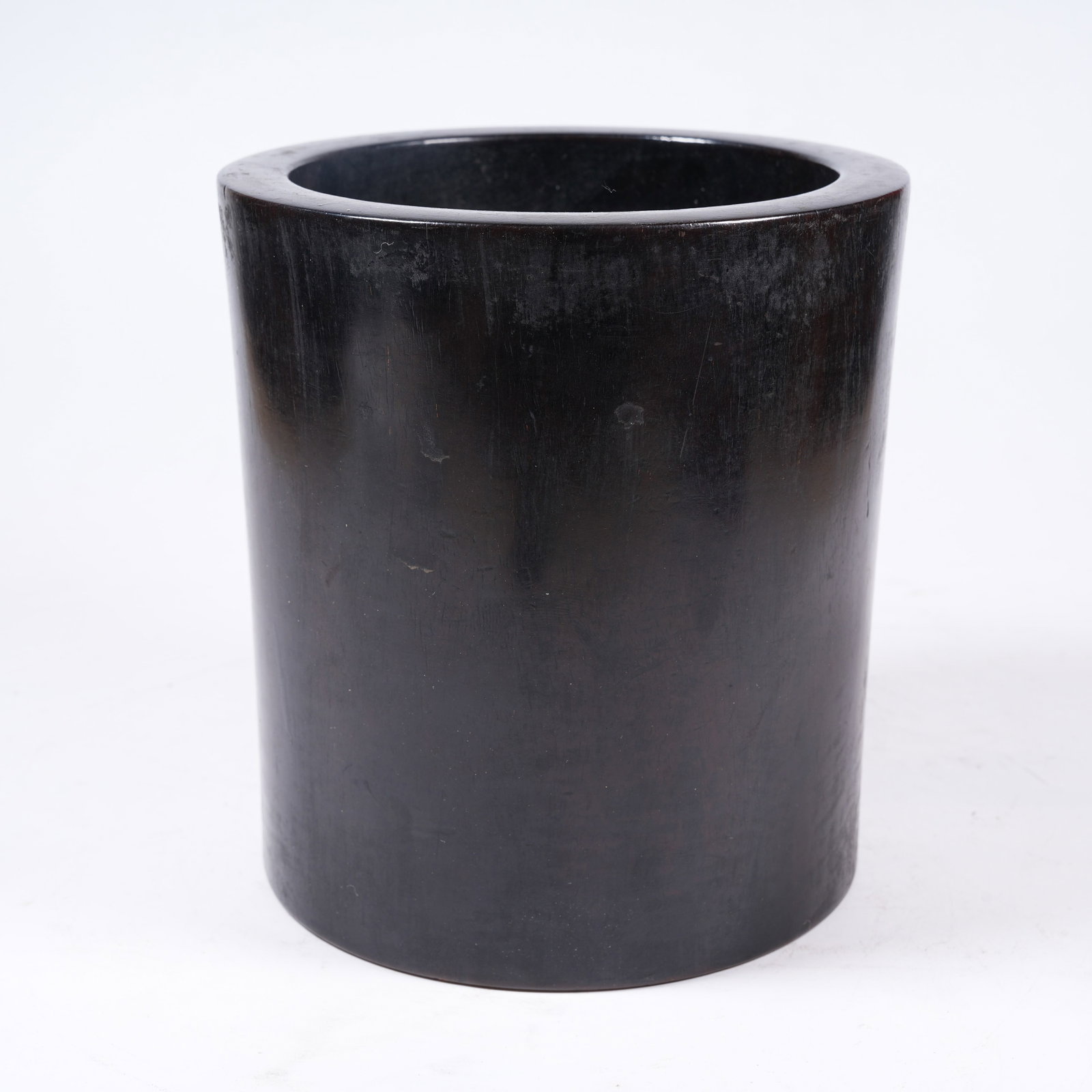 A ZITAN WOOD BRUSH POT: Zitan Wood Brush Pot