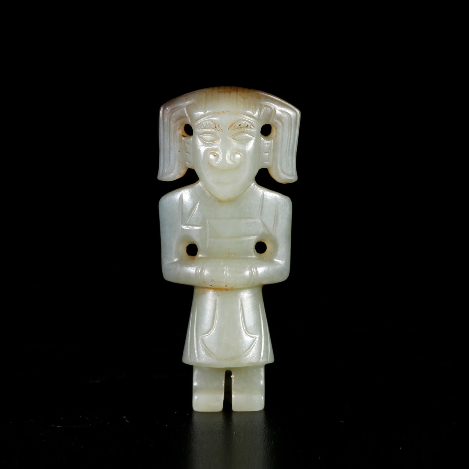 A HETIAN JADE ORNAMENT: Hetian Jade Ornament