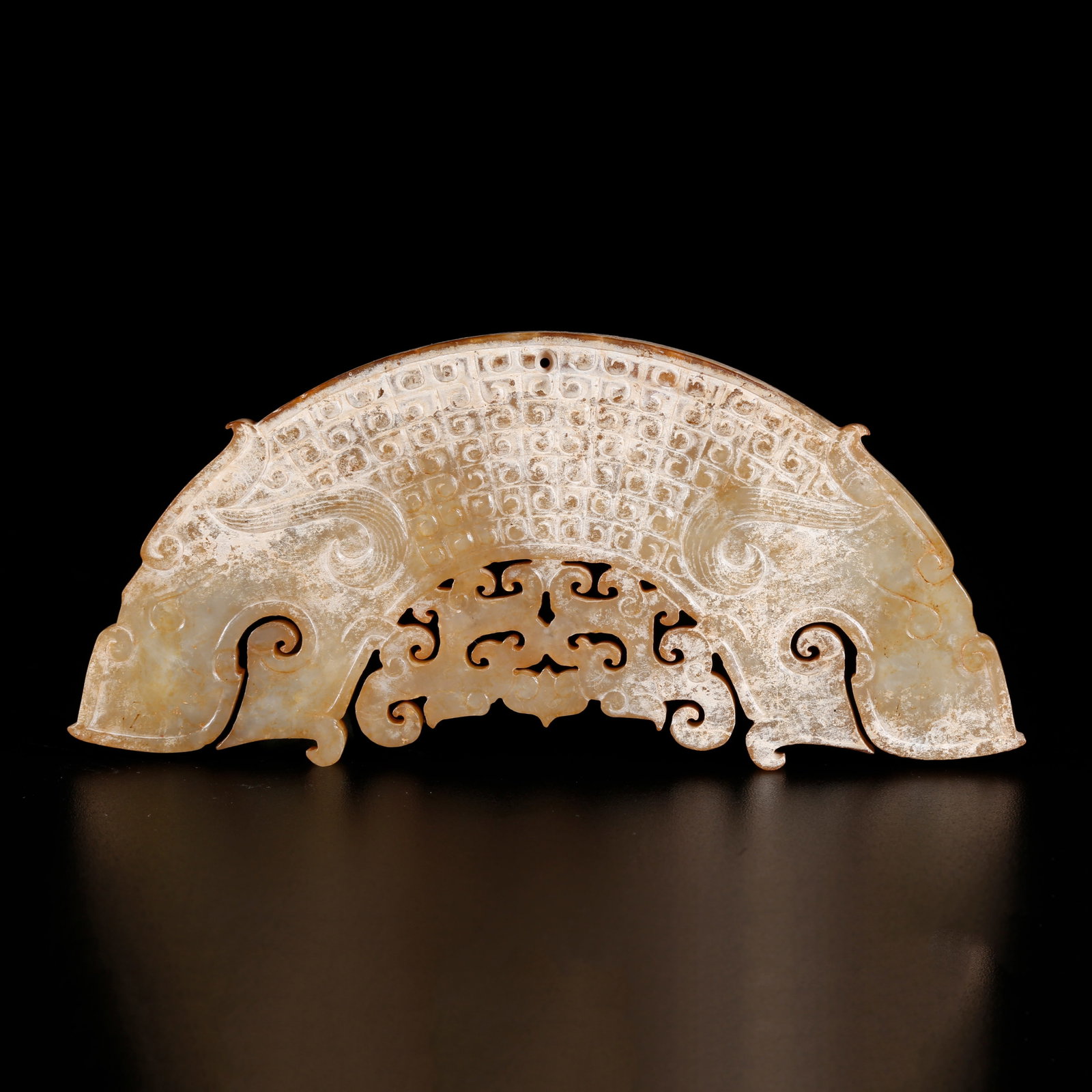 A HETIAN JADE CYLINDRICAL BEAD: Hetian Jade Cylindrical Bead