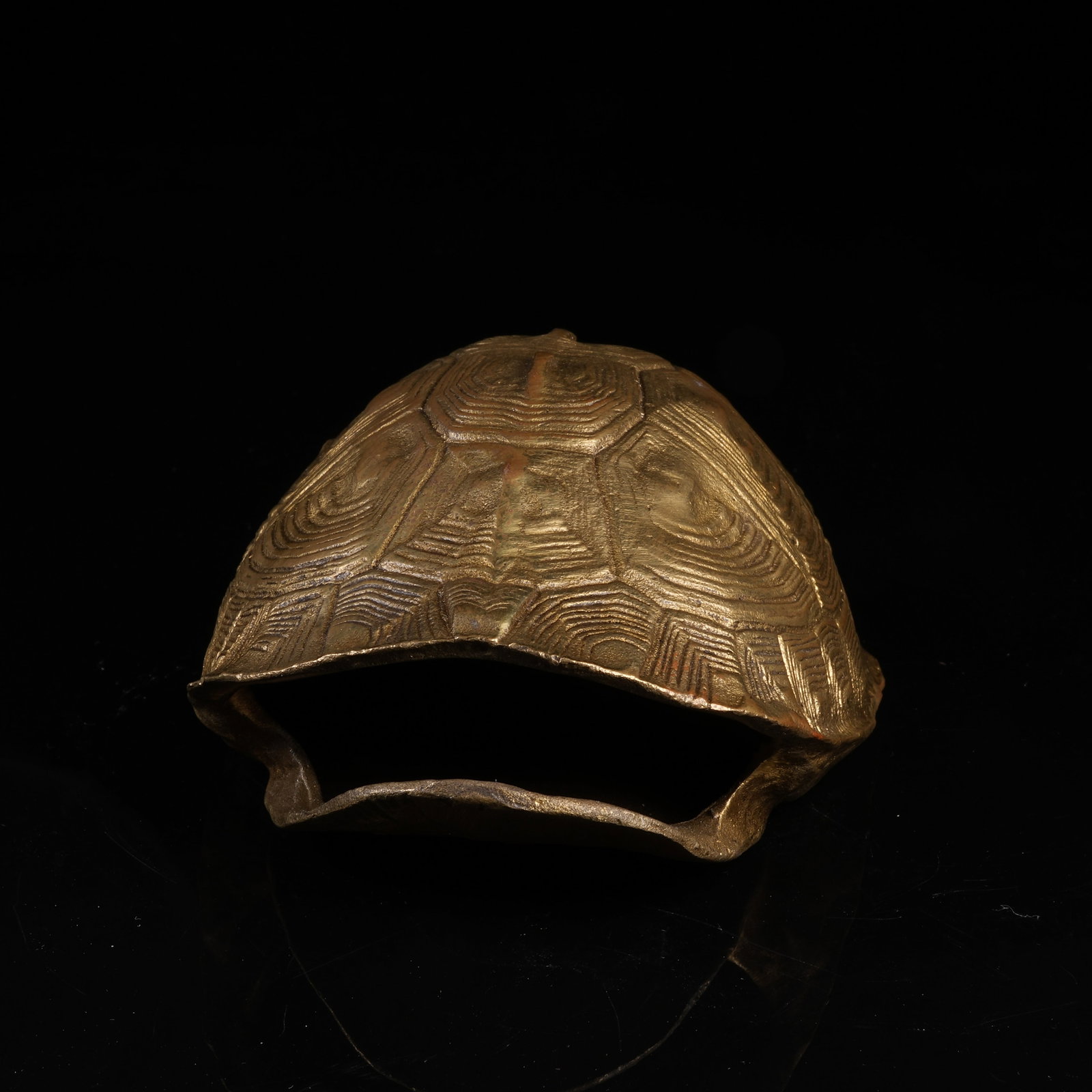 A BRONZE TORTOISE SHELL - 2
