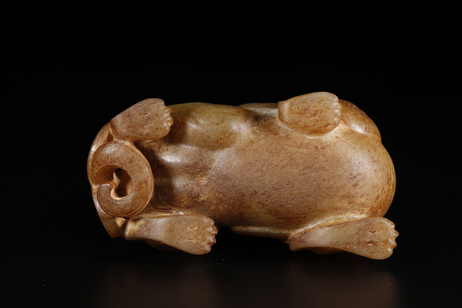 A HETIAN JADE PIG DRAGON - 10